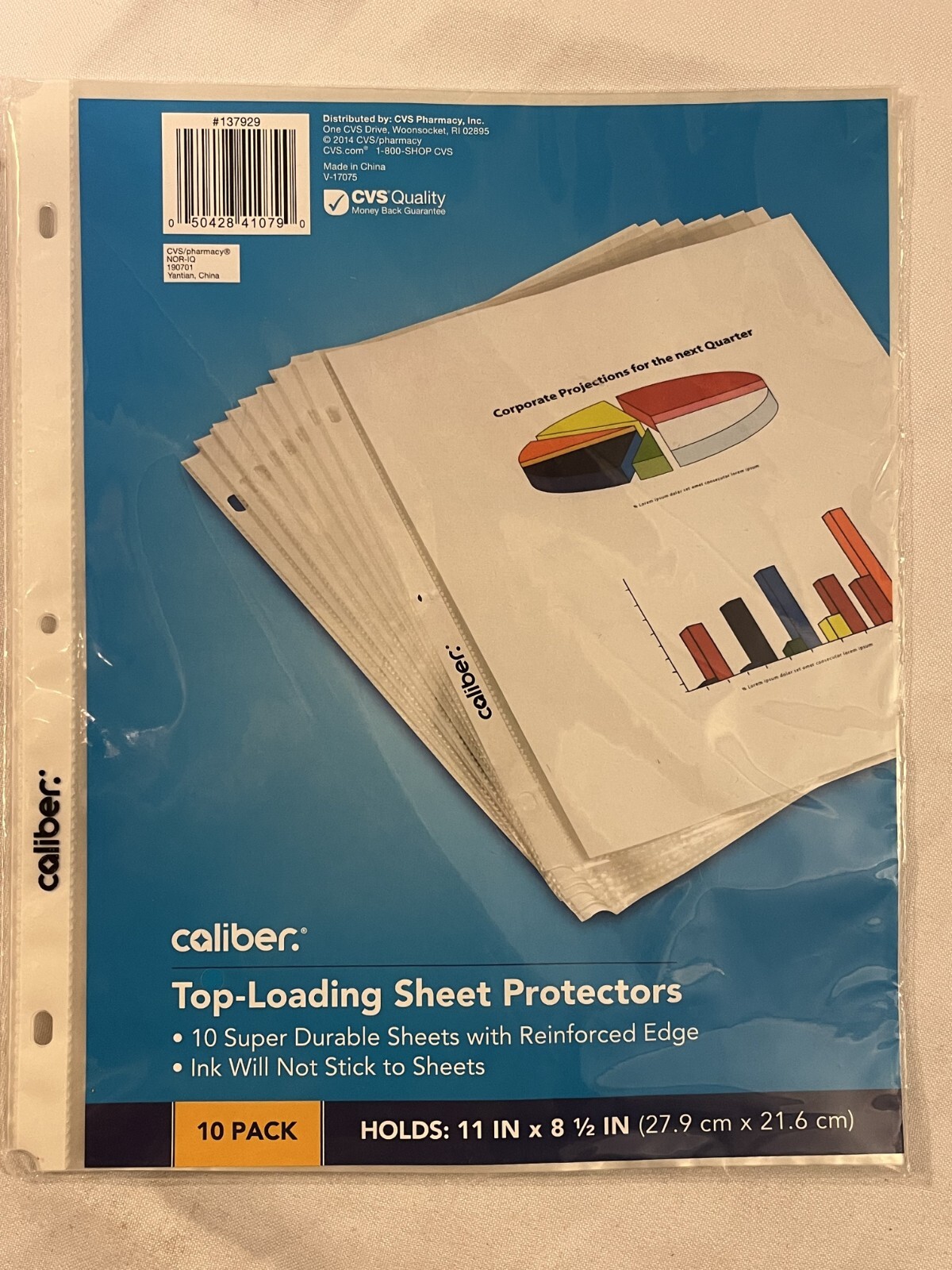 Top Loading Paper Sheet Protectors Super Durable – 8 1/2″ x 11″ 10 Count