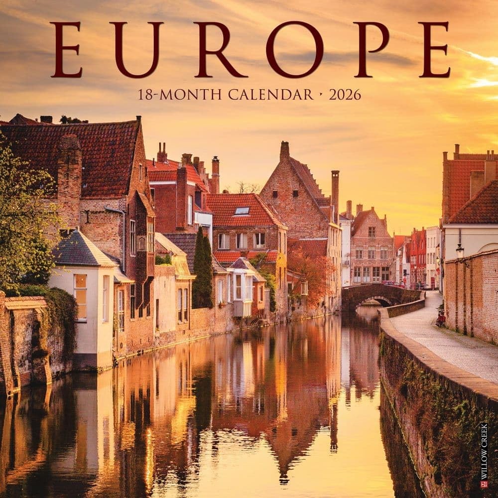 Willow Creek Press, Europe 2026 Wall Calendar, 12” X 12”, Multicolor