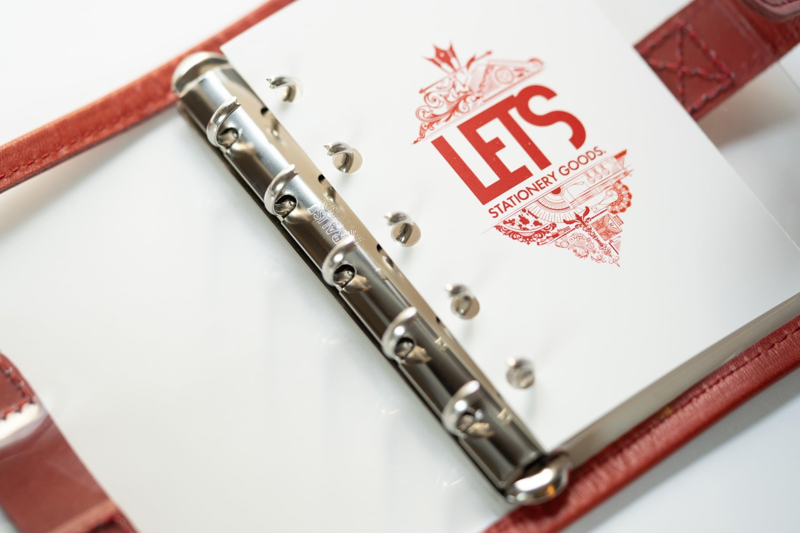 LETS STATIONERY GOODS Clear System Planner Mini 5 [Red]