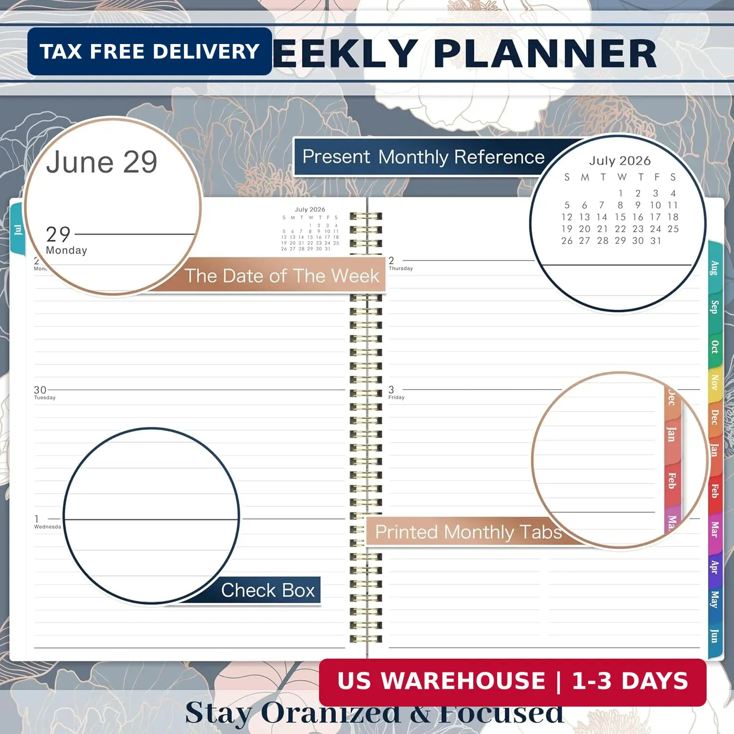 Planner 2026-2027 – Academic Planner 2026-2027, Jul.2026 – Jun.2027, 9″ x 11″, 2