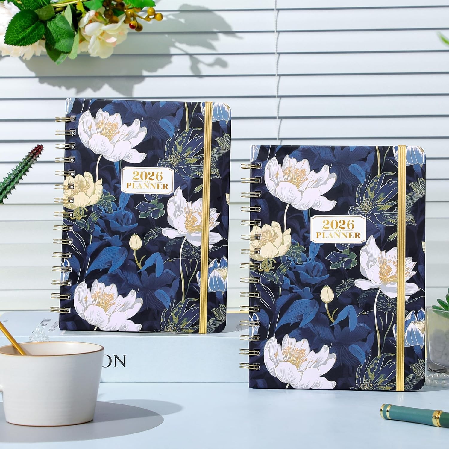 2026 Weekly & Monthly Planner Jan–Dec, 6.4×8.5 Hardcover with Tabs & Pocket