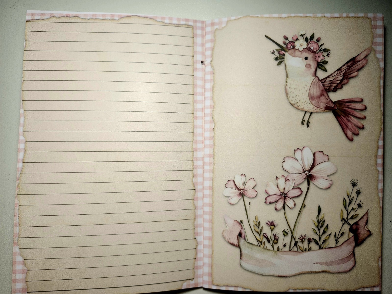 Junk Journal Booklet “UNICORNS & FAIRIES” Handmade Lg 8.5″x5.5″ 40pgs