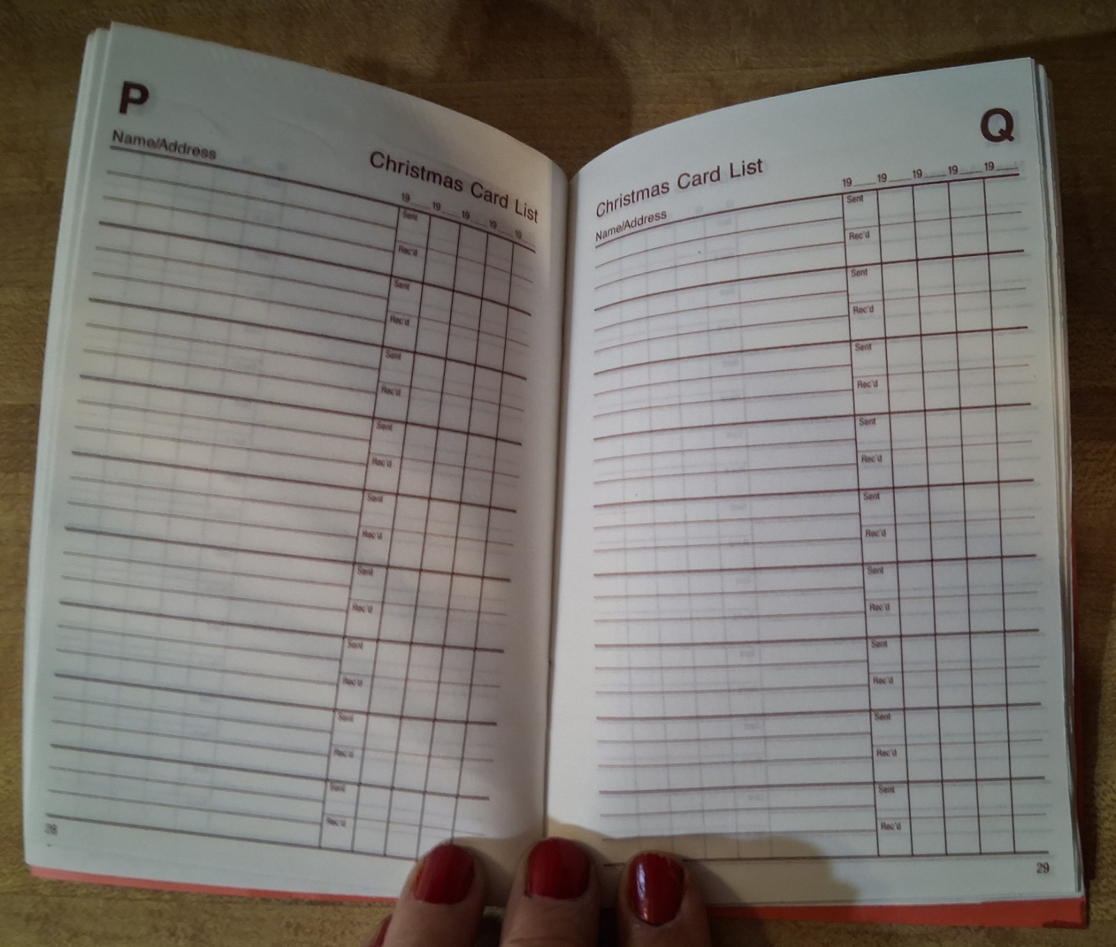 1991 Christmas Planner VTG Address Book Xmas Card Gift Calendar Recipe NOS 5×4″