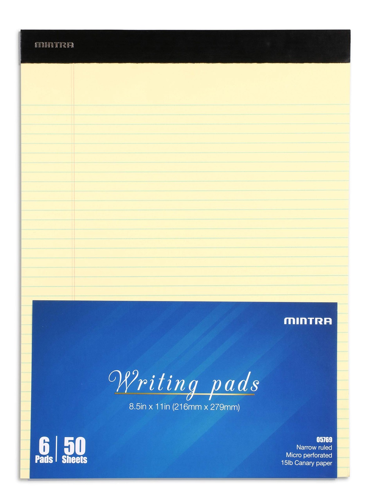 Mintra Office Canary Legal Pads – With Micro-perforated sheets, Smooth-lined …