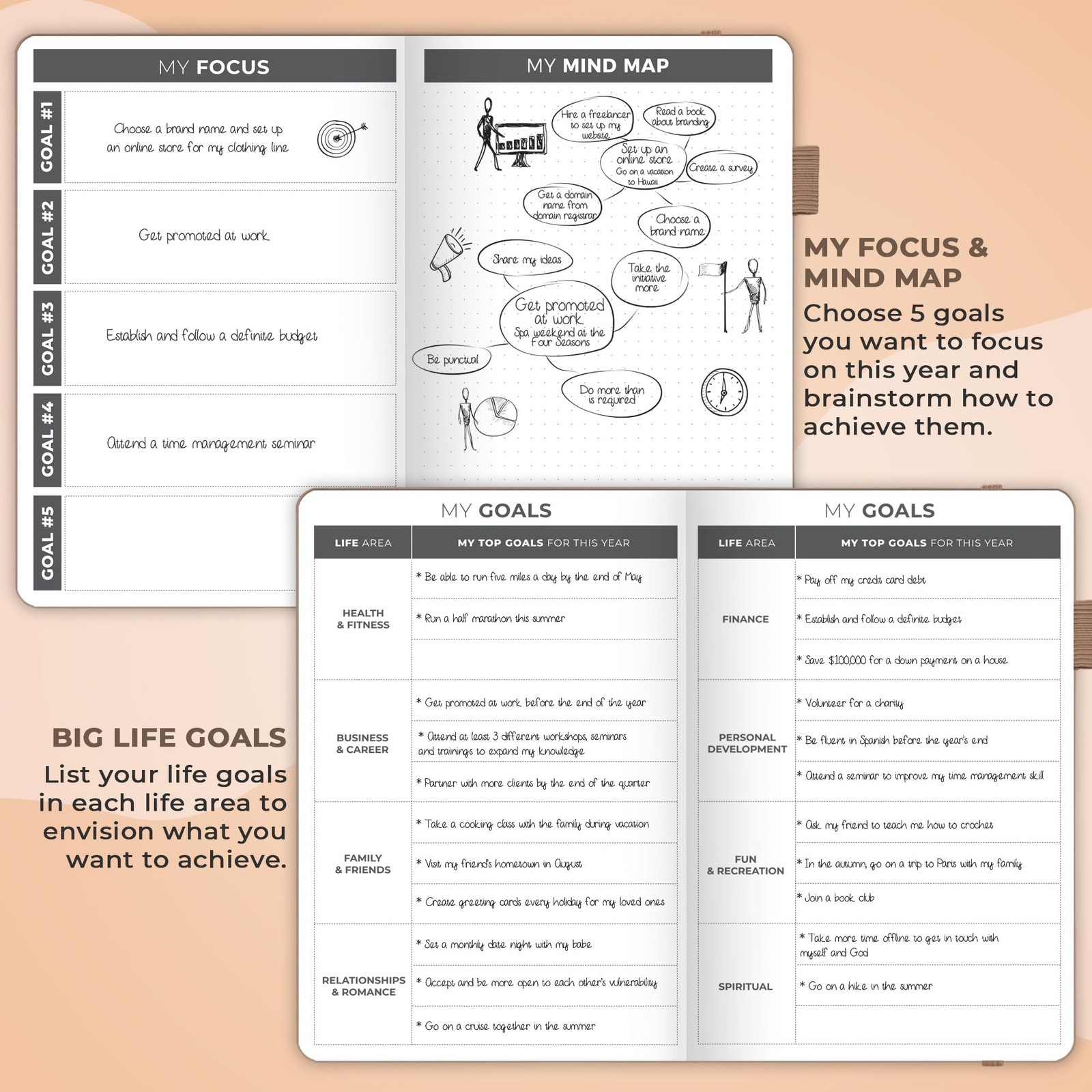 Clever Fox Planner – Undated Weekly & A5 (5.8″ x 8.3″), Pearl (Undated)