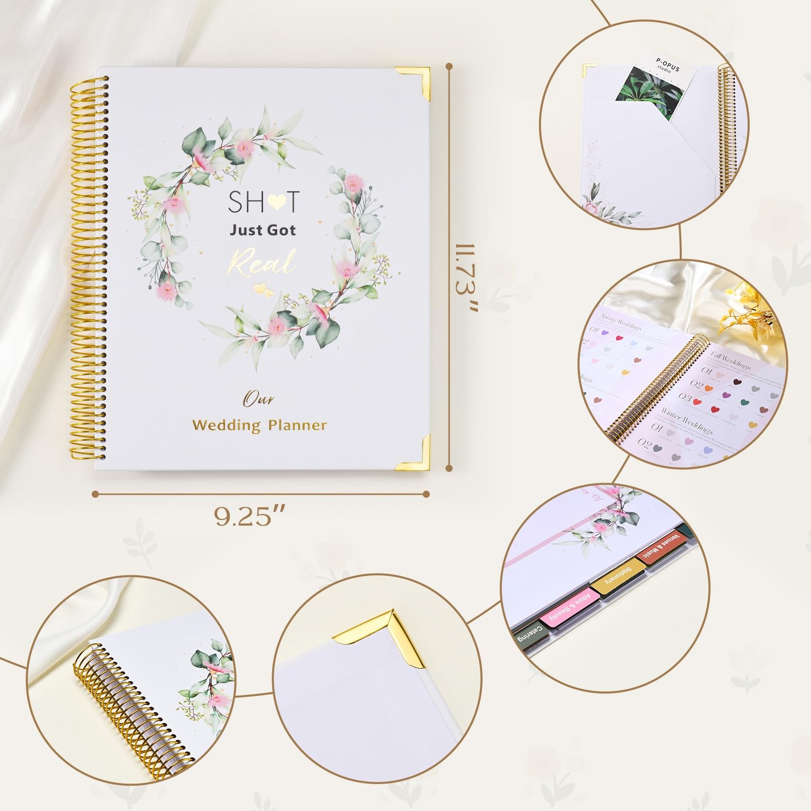 Wedding Planner Book and Organizer-196 Pages Bridal Wedding Planning Book wit…