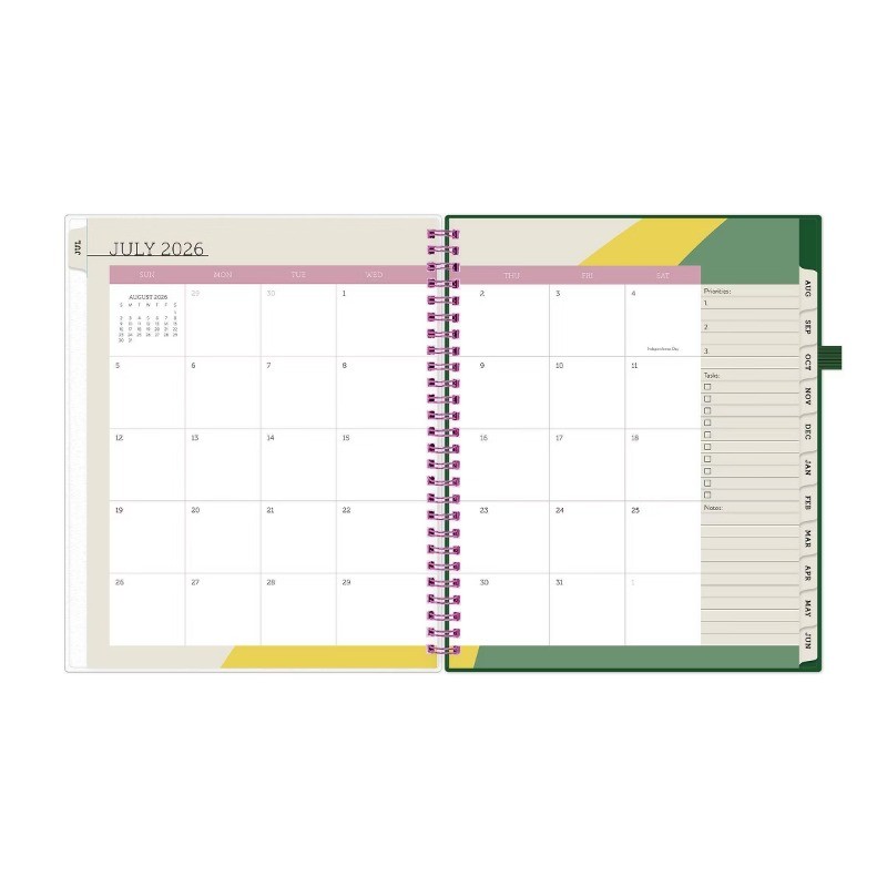 Blue Sky Your Year College Weekly/Monthly Planner Wirebound 7″x9″ Green Date