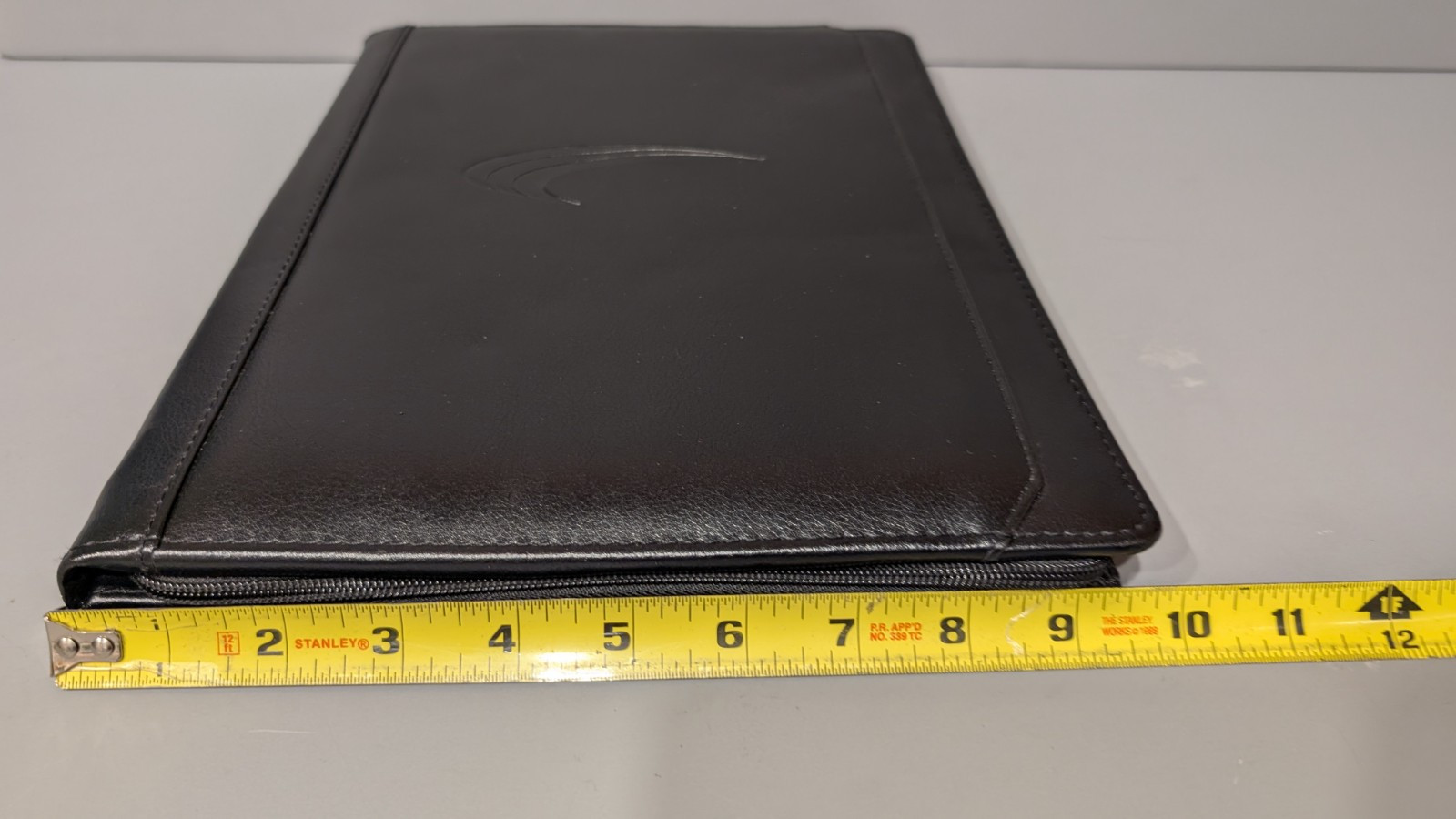 LEEDS 10×13 Black Pad Folio Notepad Portfolio Organizer Zippered Pockets