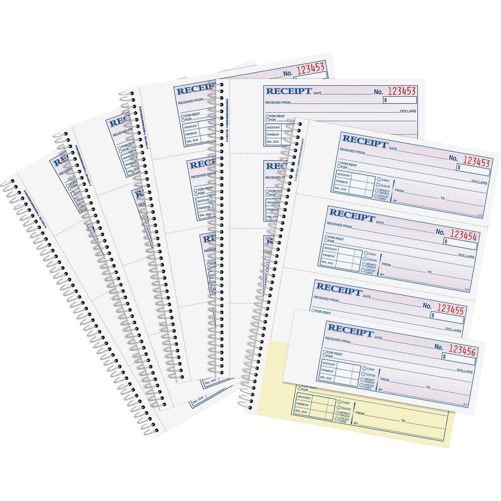 Adams SC1182PK Money Receipt Book,Spiral,2-Part,7-5/8-Inch…