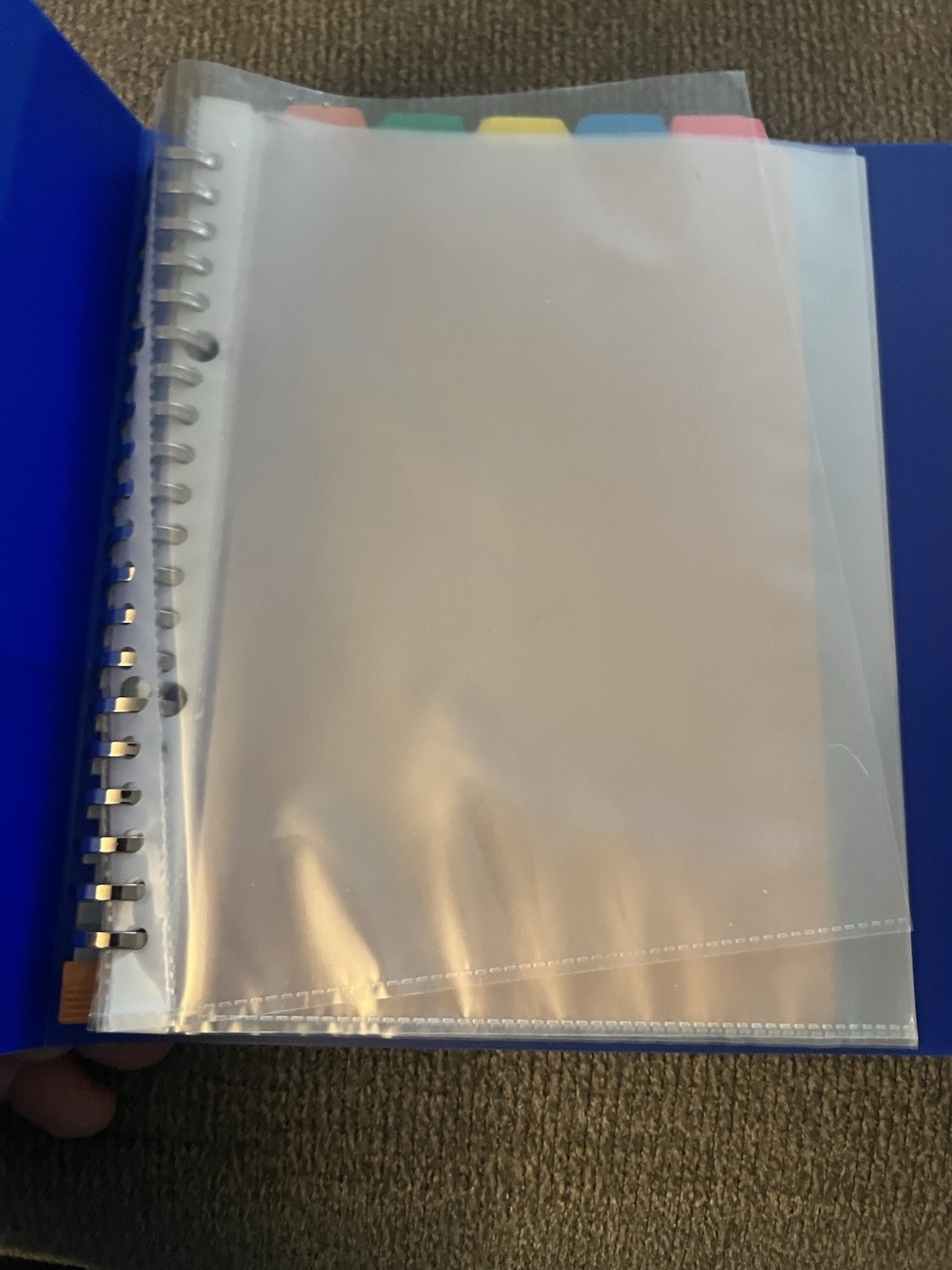 LIHIT LAB Avanti Refillable Clear Book Binders Blue A4 30-Hole Lot of 2 Japan