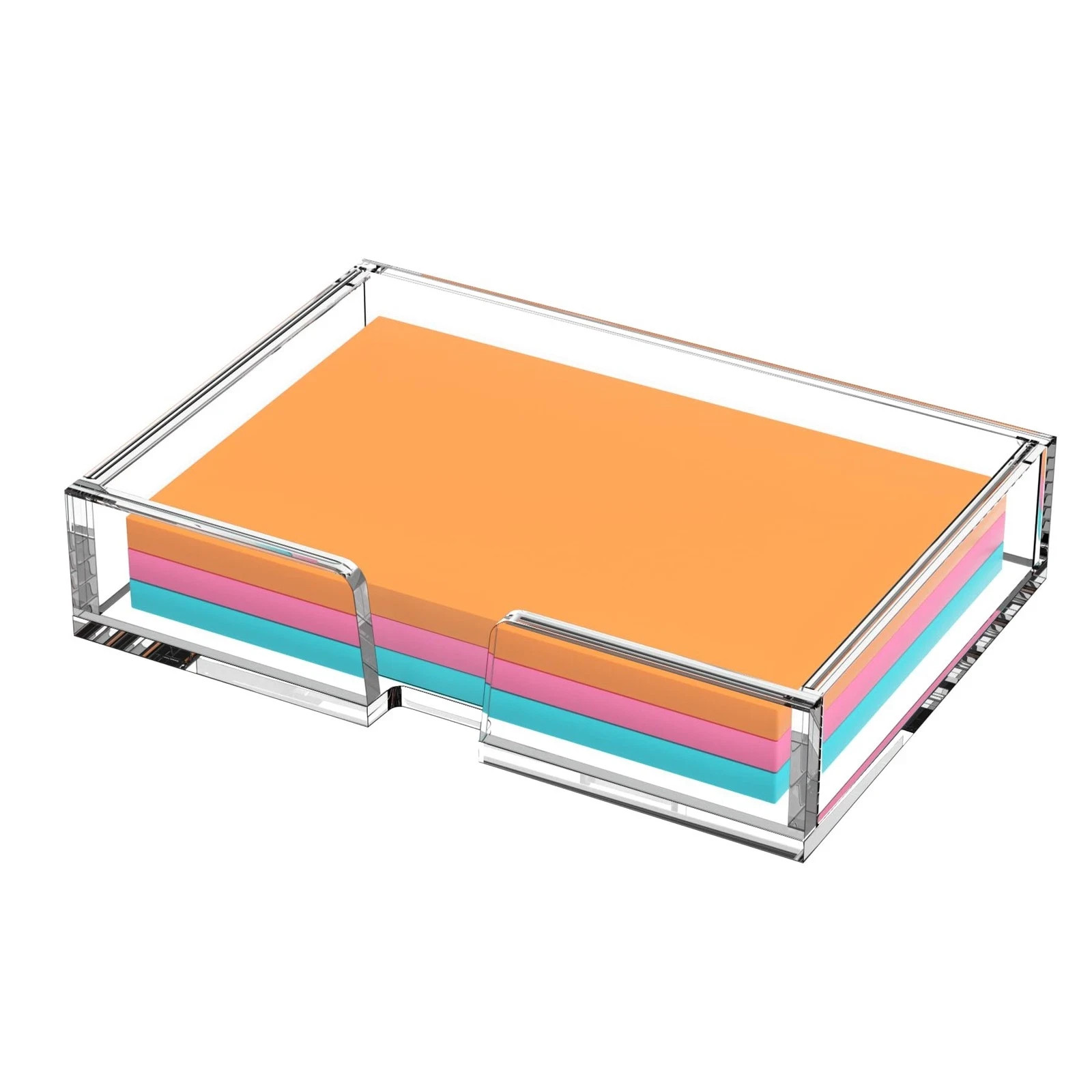BEEGO Sticky Note Organizer – 4×6 in Crystal Clear Acrylic 6.6″ x 4.6″,