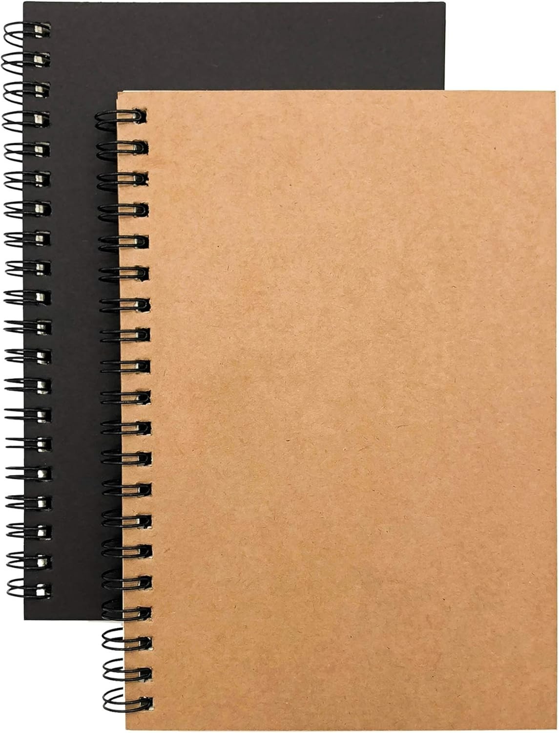 Soft Cover Spiral Notebook Journal 2-Pack, Blank Sketch Book Pad, Wirebound M…