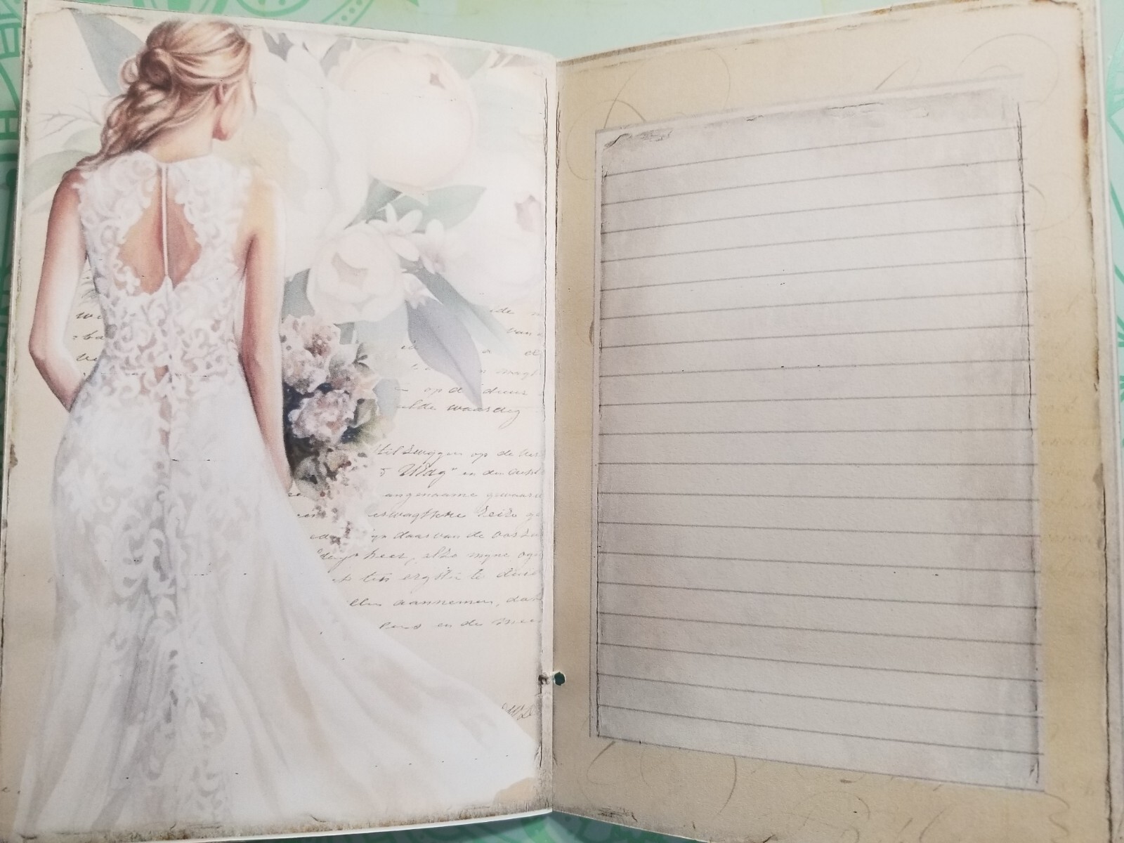 Junk Journal Blank Booklet “I DO” HANDMADE Wedding Cards, Pockets,