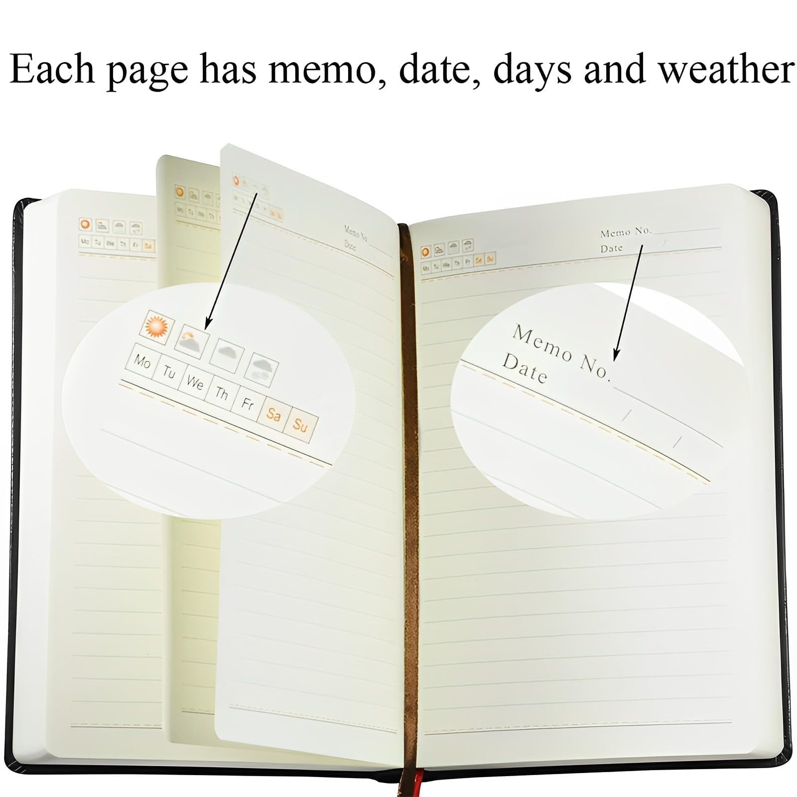 Thick Leather Journal Notebook 720 Pages Thick Lined Writing Journal B6 Hardc…