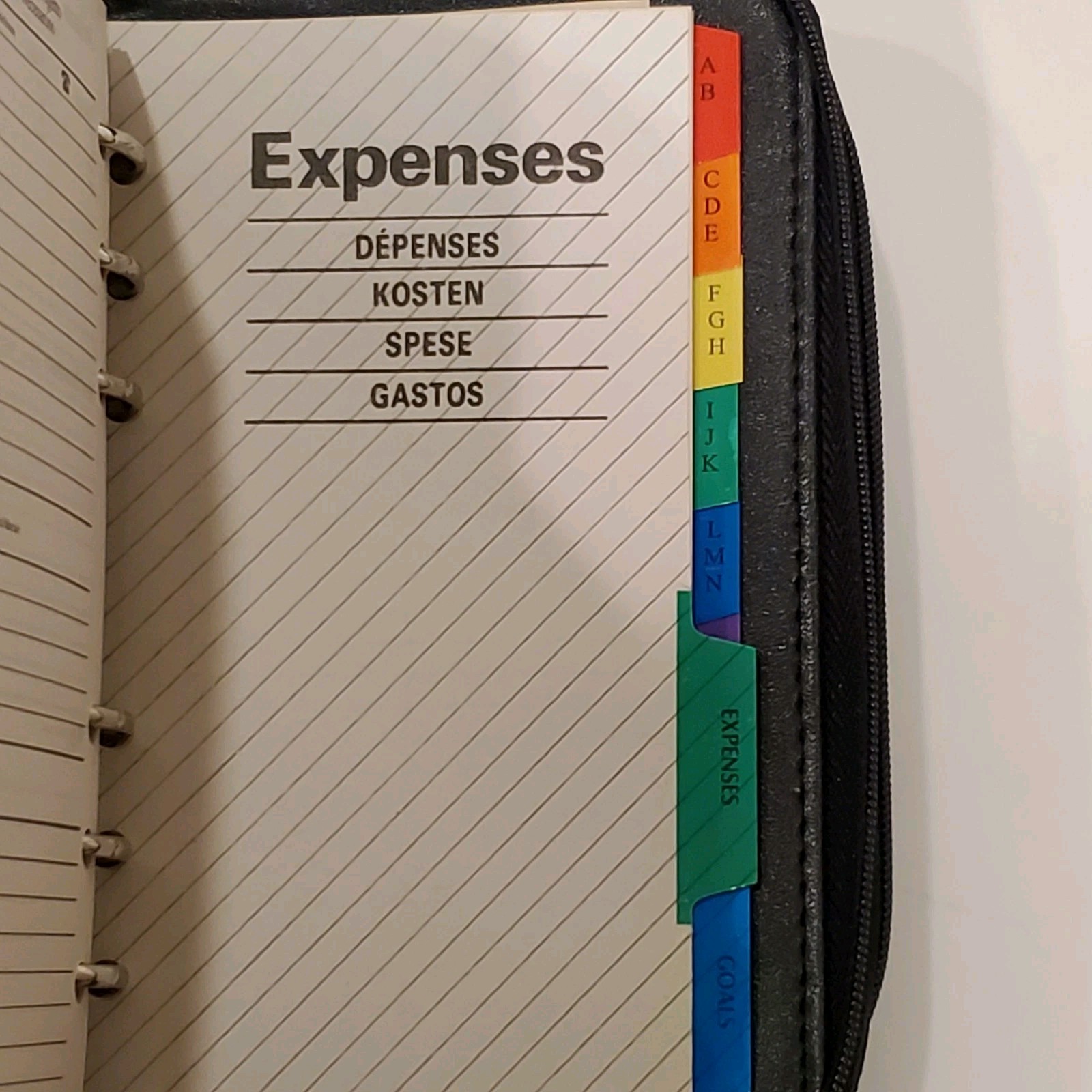 Maxim Collection Planner Organizer Calendar Black Calculator Card Holder Zipper
