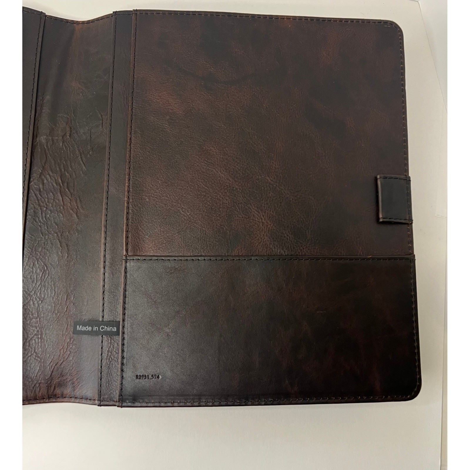 Franklin Covey Ellis Leather Open Cover 82731 Marbled Brown 8.5 x 11″ NWOT