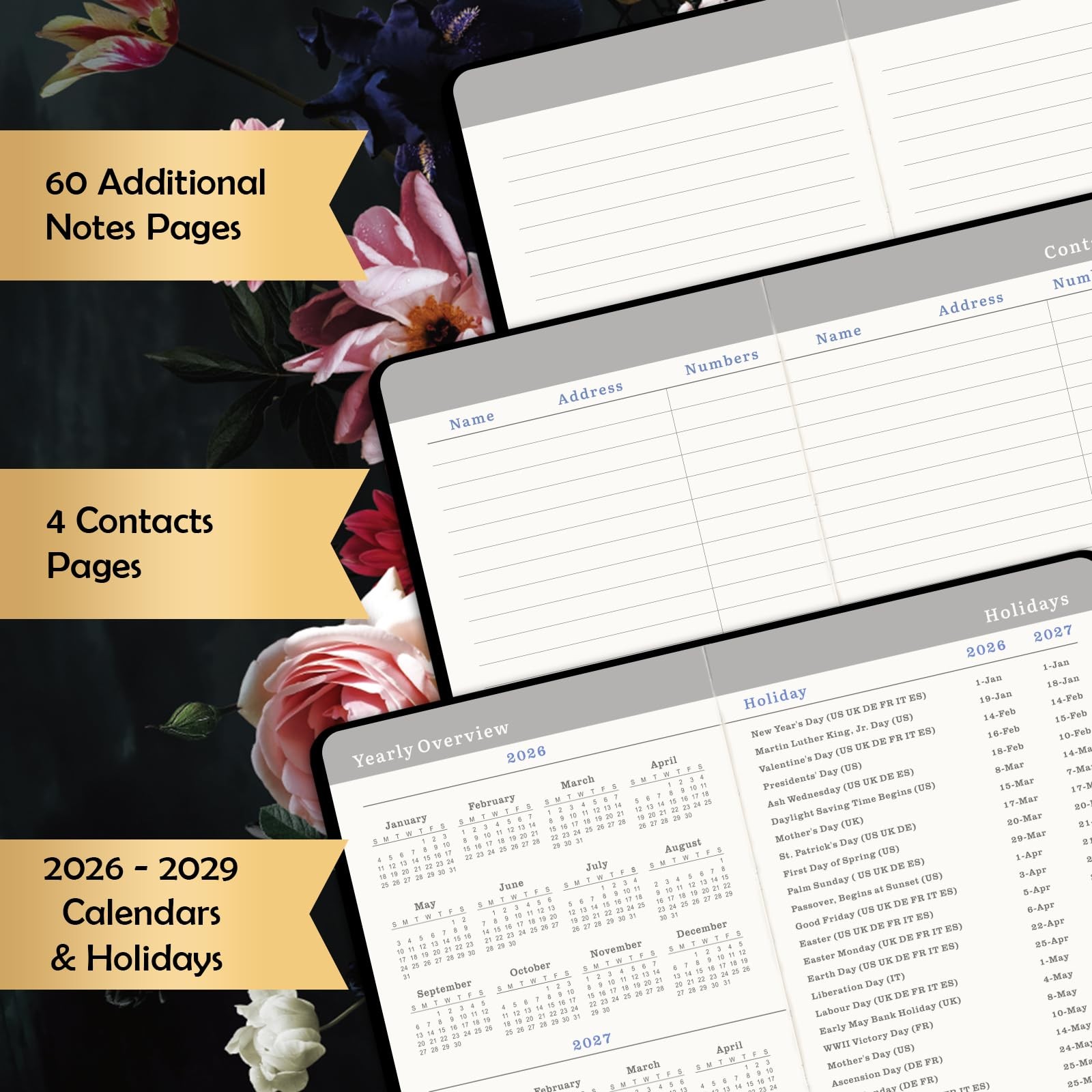 2026-2029 Pocket Planner/Calendar – JUL. 2026 – JUN. 2029, 3.8″ x 6.4″, 3 Yea…