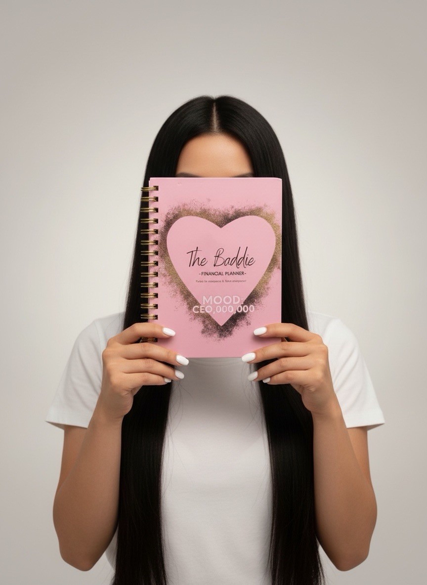 The Baddie Financial Planner | Pink & Gold 12-Month Budget Planner (113 Pages)