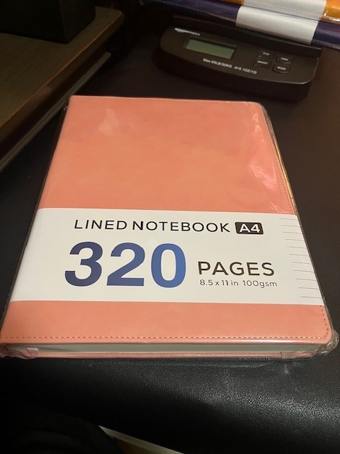 A4 Lined Notebook Hardcover Pink 100GSM High Quality Paper 8.5 x 11 In 320 Pg