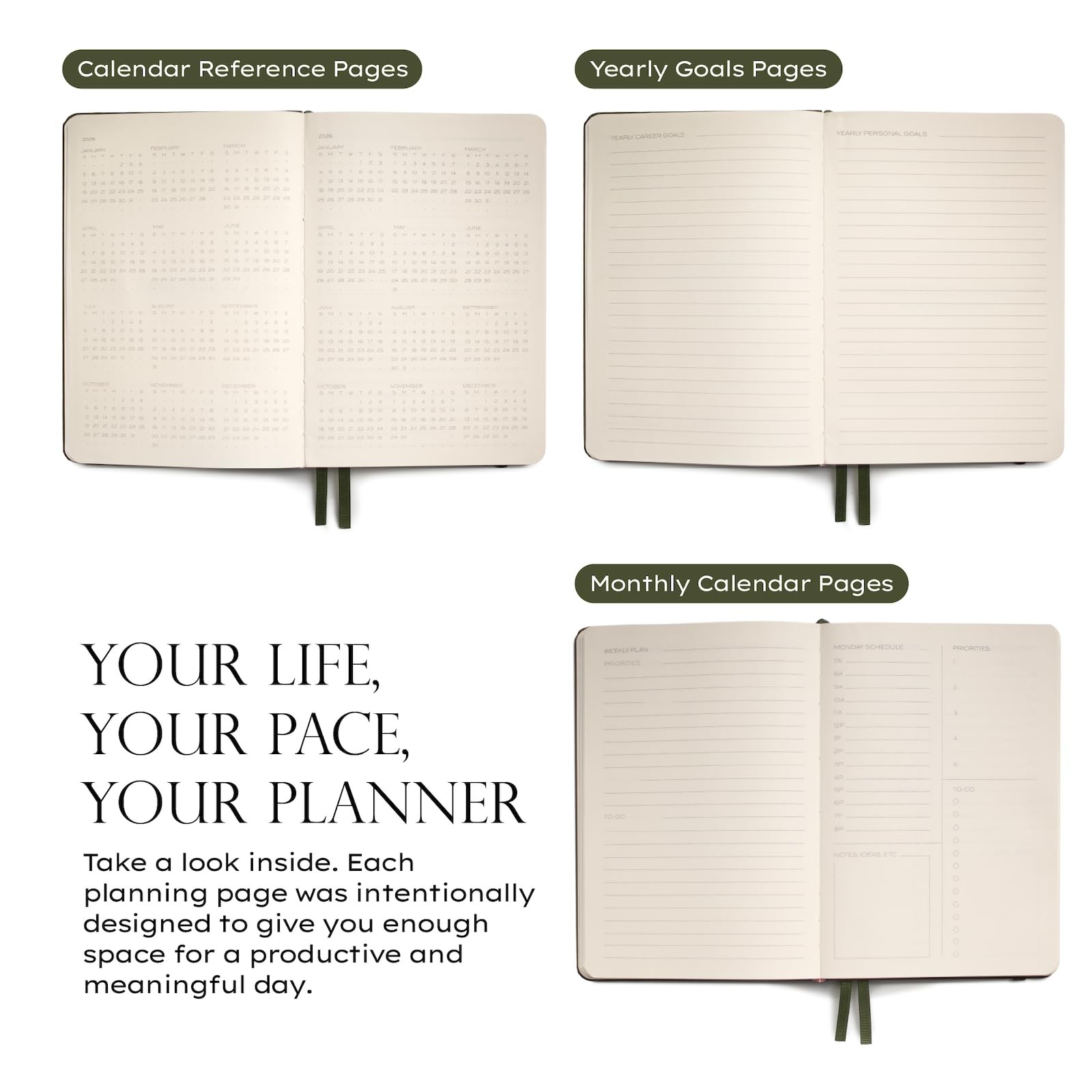 Anecdote Daily Planner w/ 2026-2027 Calendar | A5 (5.8” x 8.3”), Black