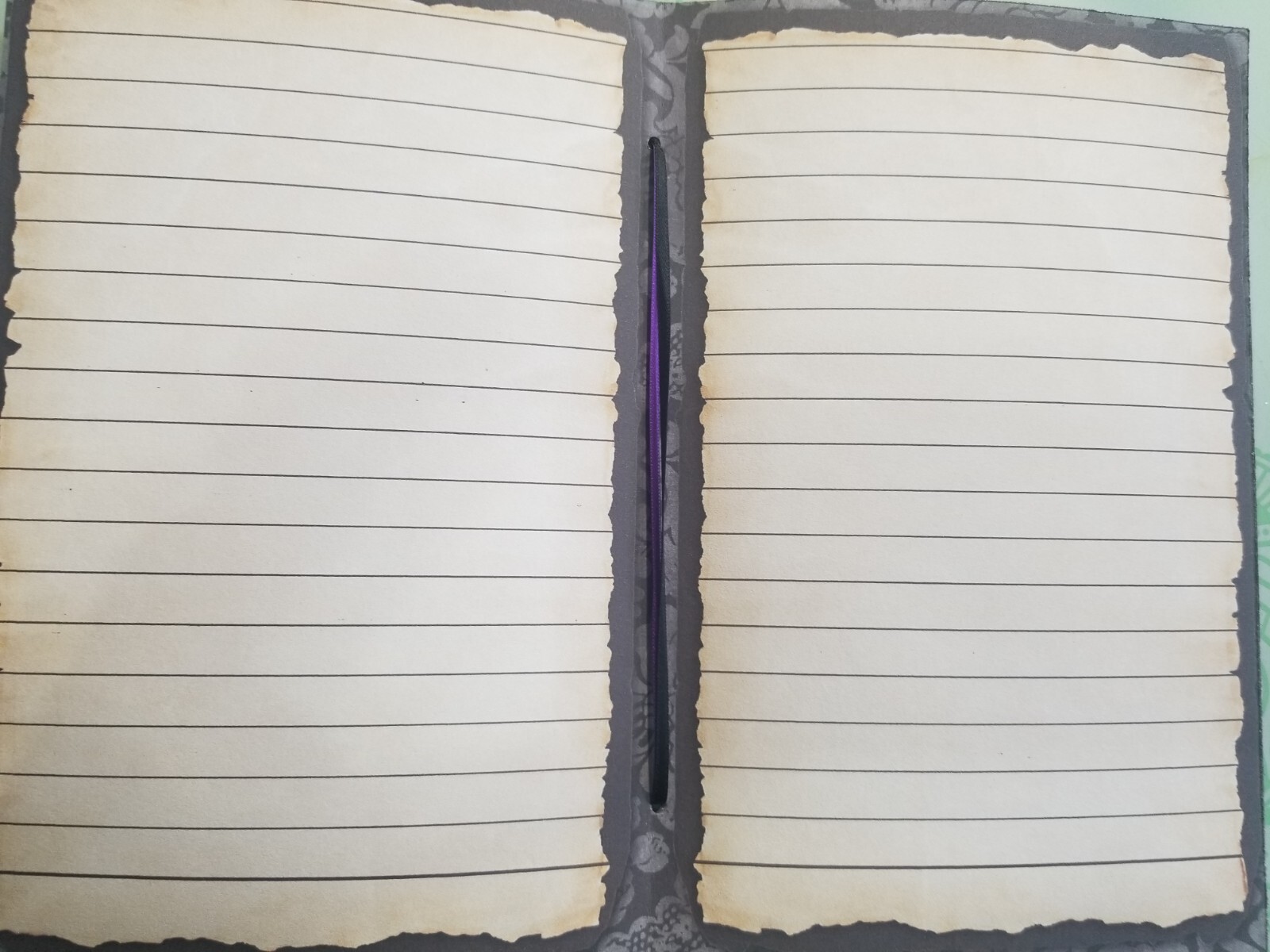 Junk Journal Blank Booklet “BEWITCHED NIGHT” HANDMADE GRIMOIRE LG 8.5″x5.5″ 40pg