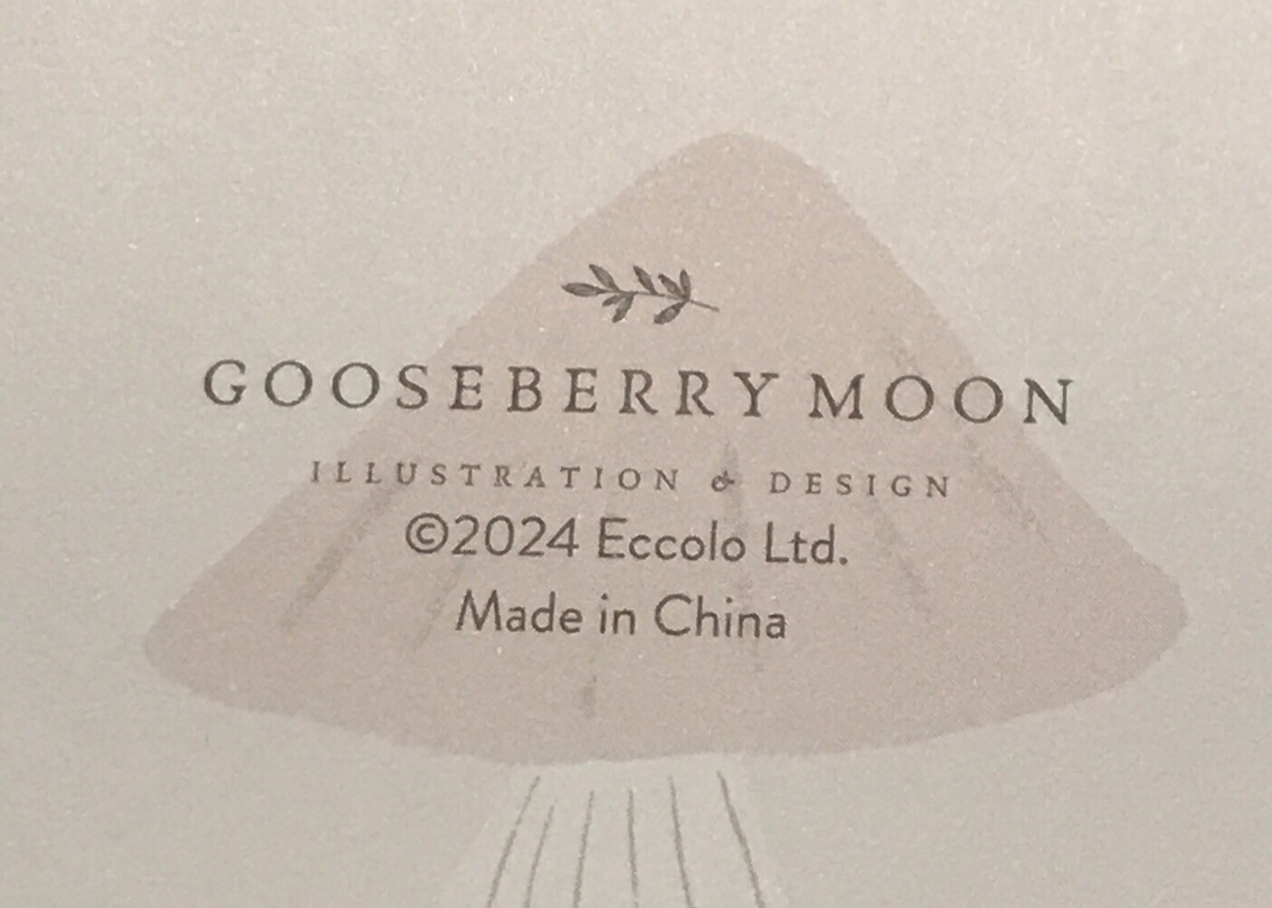 Eccolo Gooseberry Moon Mushrooms Lined Journal Notebook Bookmark Elastic Band