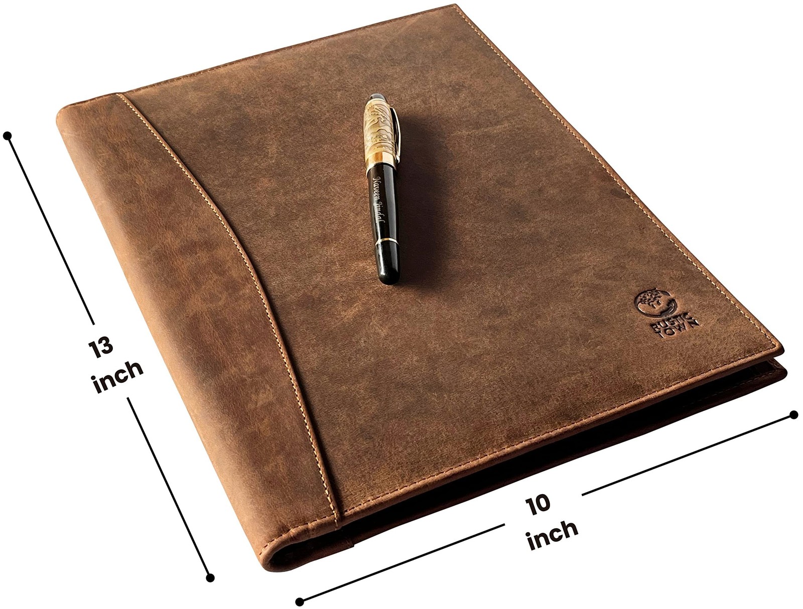 Leather Portfolio Padfolio for Men & Women – Resume File Folder, Stylish Docu…