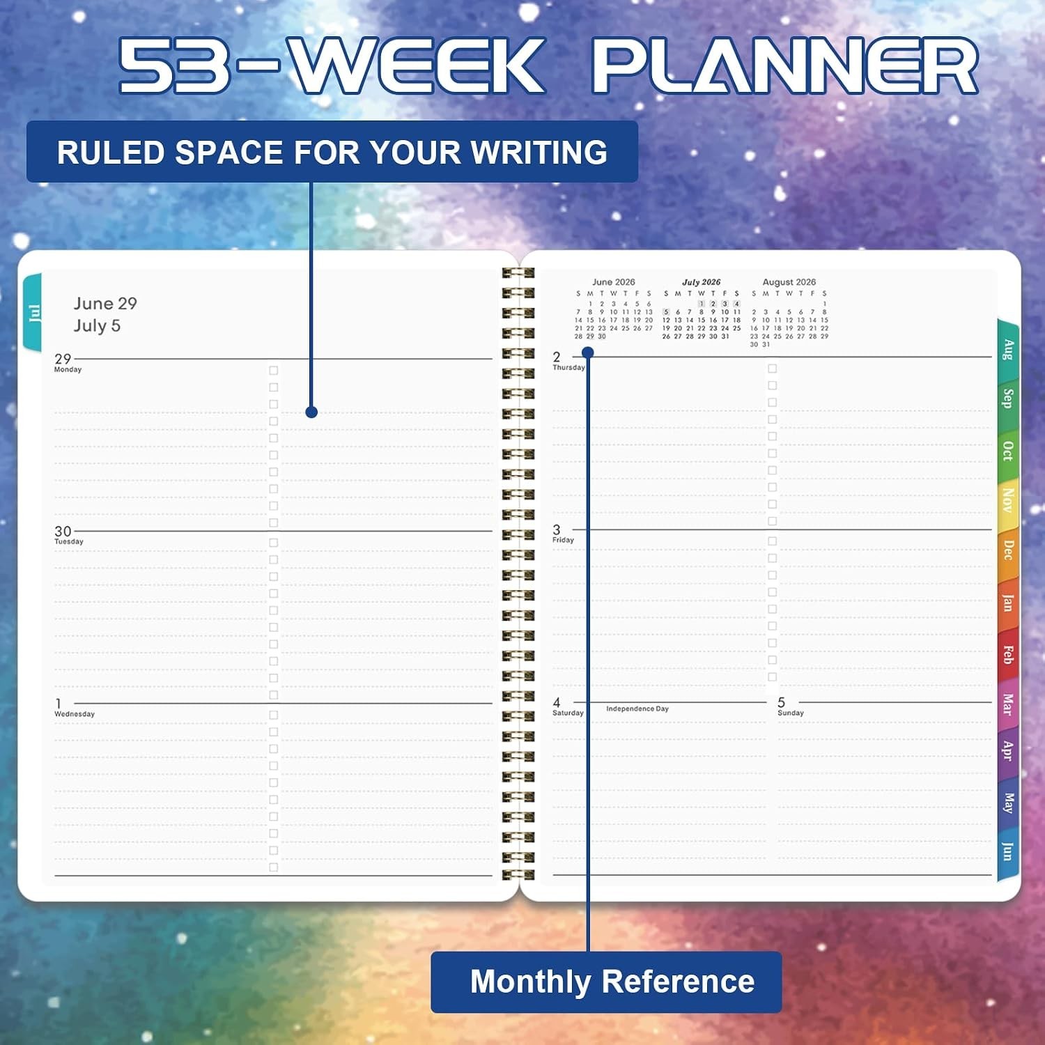 Essential 2026-2027 Academic Planner with Monthly Overview & Weekly Layout