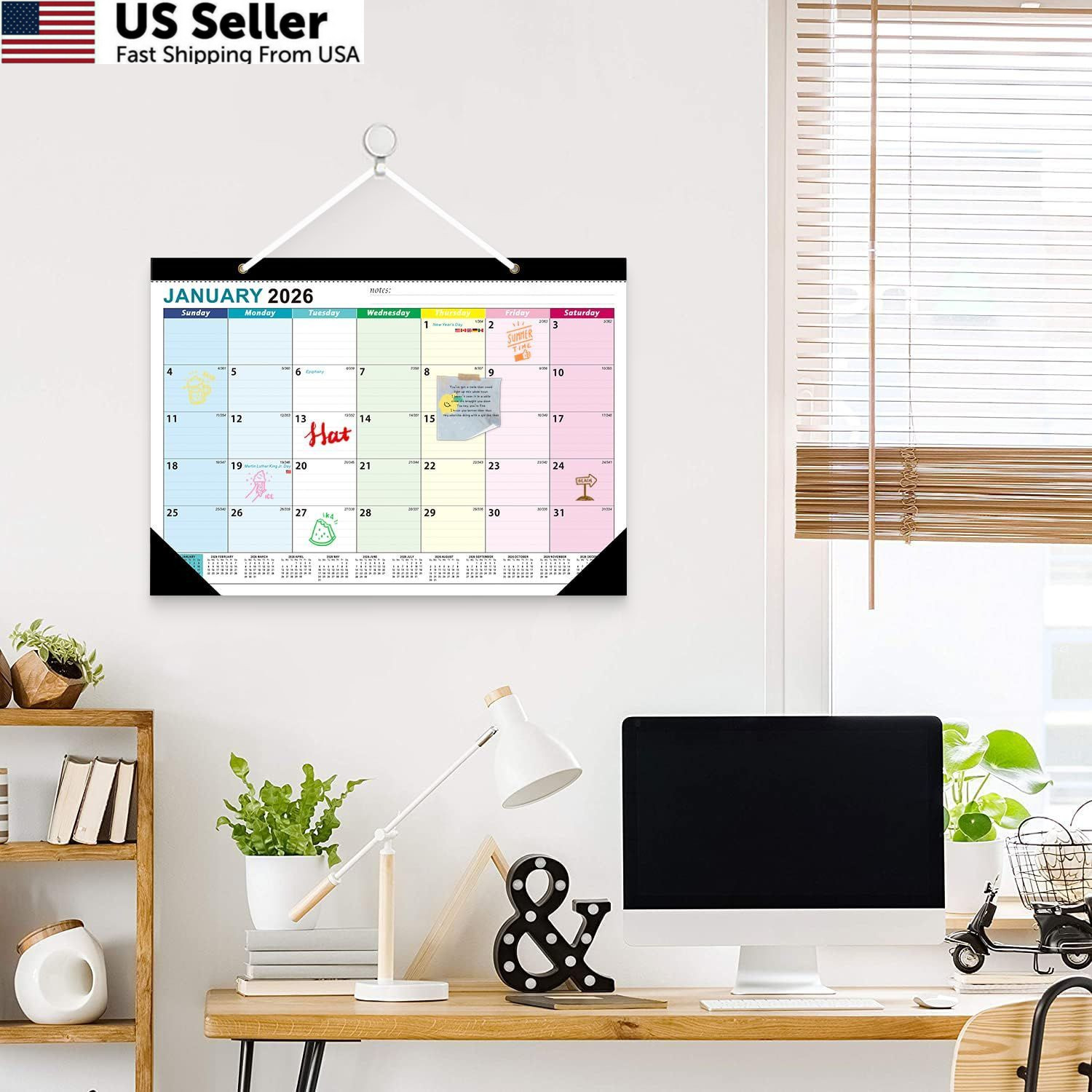 2026 Desk Calendar, AgePlace Wall 17″ X 12 “, OSF(January 2026 to June 2027)