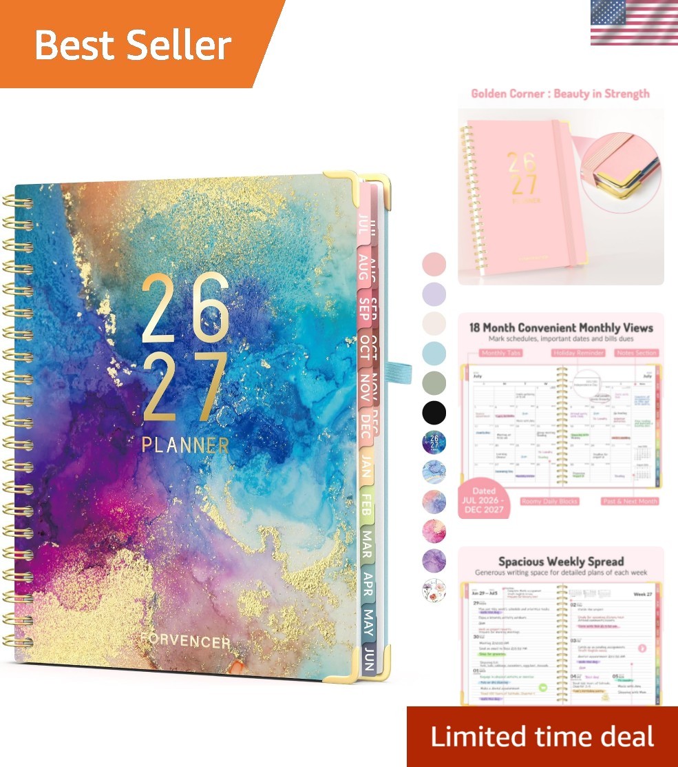 Jul 2026 – Dec 2027 Planner, 18 Academic Planner 2026-2027, 8.5″ x 11″, Cale…