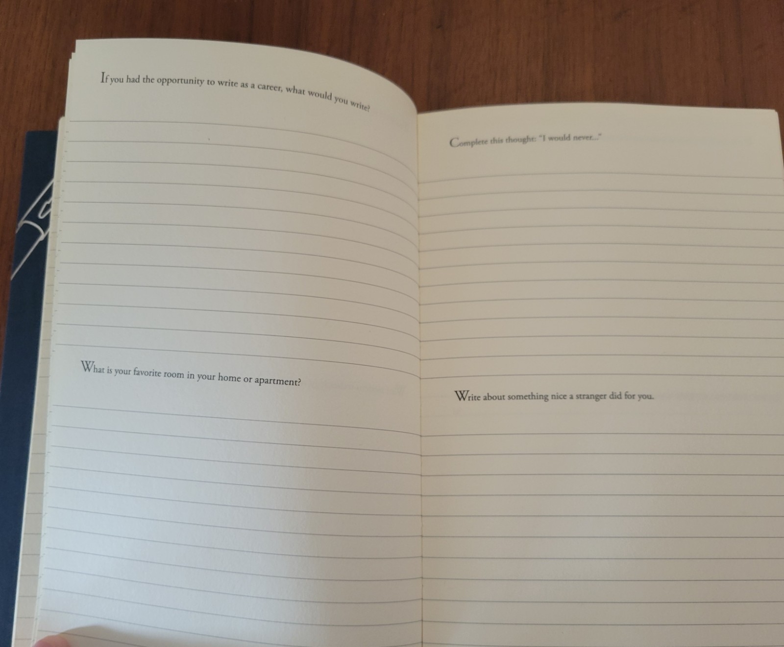 300 Writing Prompts Open Bound High Quality Paper Lined Journal 204 Pages – Used