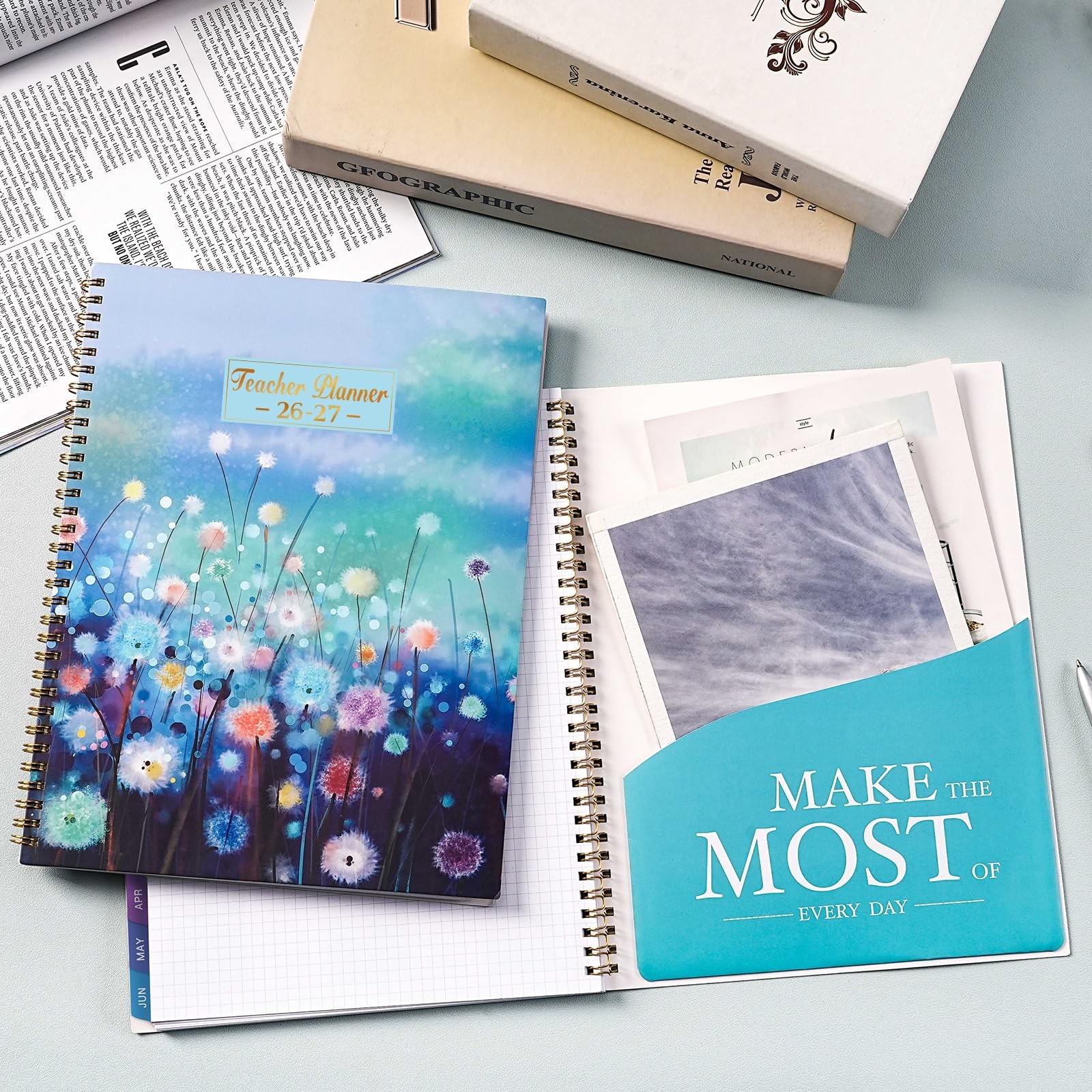 Teacher Planner 2026-2027 – 2026-2027, 11 x 8.3 inches, blue