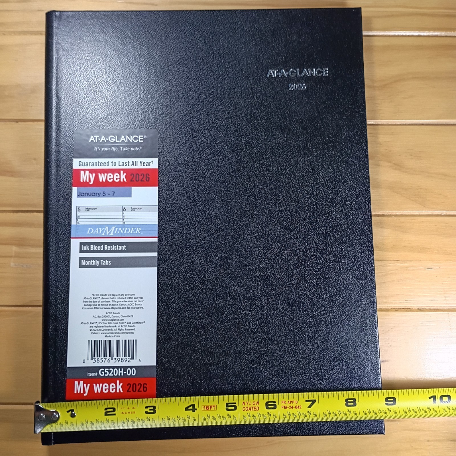 2026 AT-A-GLANCE My Week DayMinder Item #G520H-00 New.