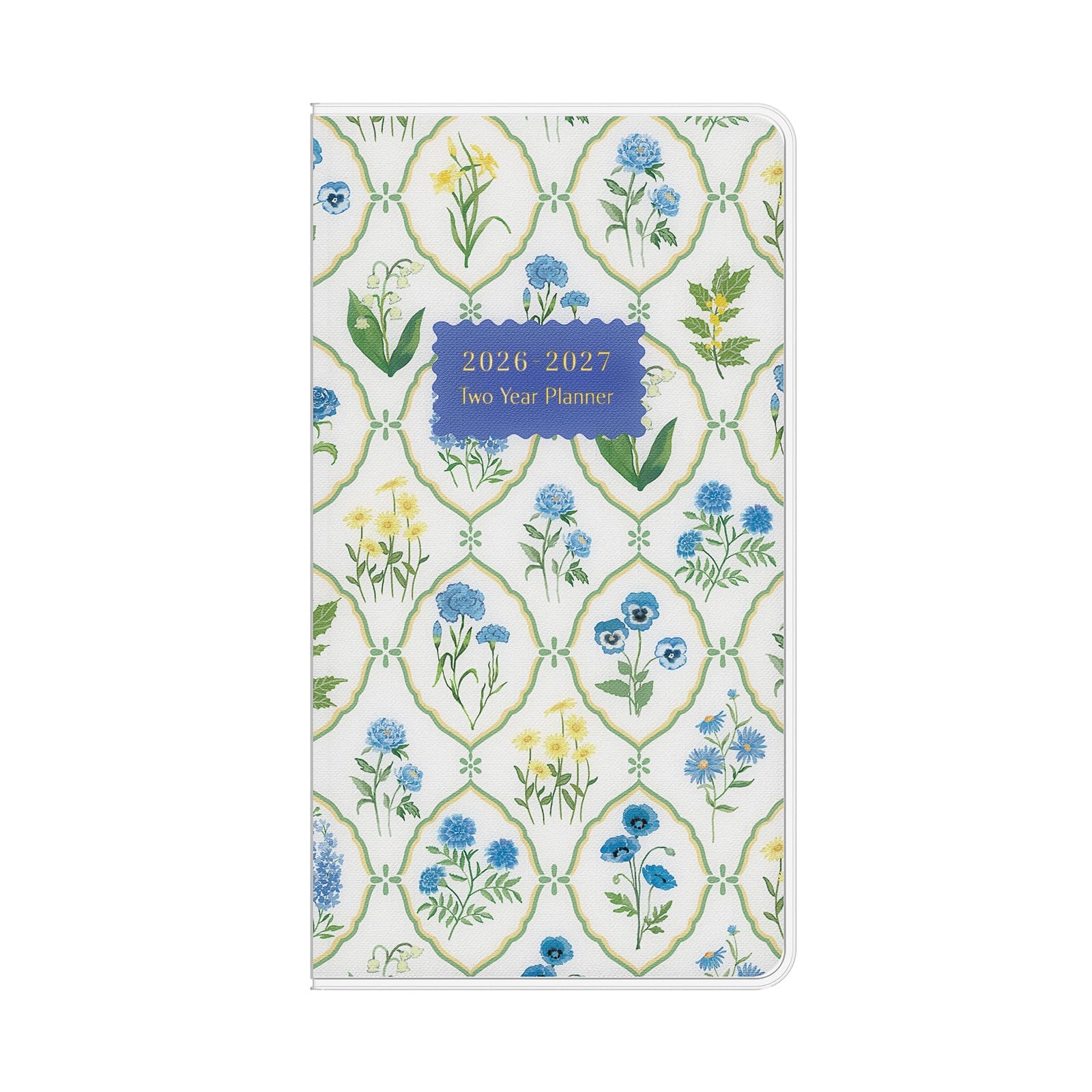 2026 2027 Pocket Monthly Planner 2 Year Portable 3.5×6.4 PVC Cover