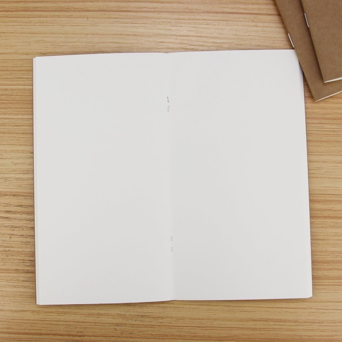 Blank Paper Travel Notebook Inserts, Unlined Refill for Travelers Notebook