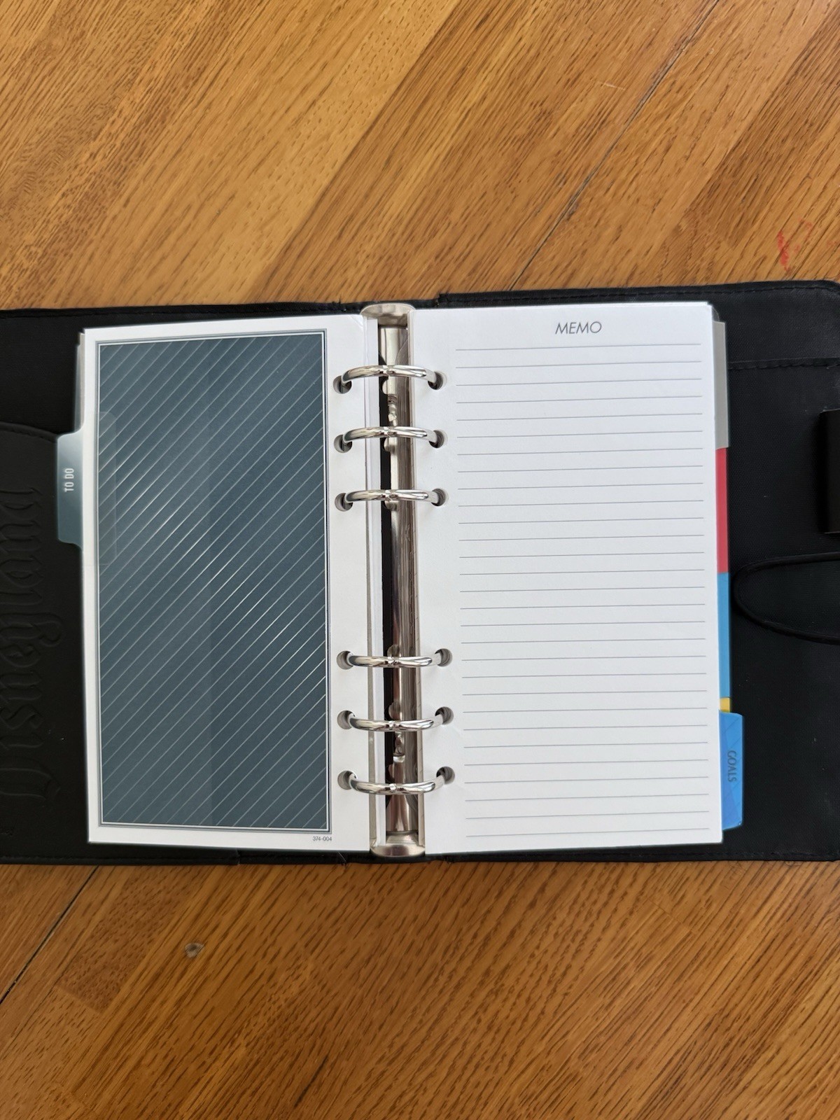 Vintage Y2K Disney Day timer Black Faux Leather Planner