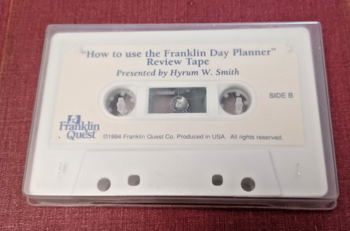 VTG Franklin Covey How to use Franklin Day Planner Rev. 1994 Audio Cassette Tape