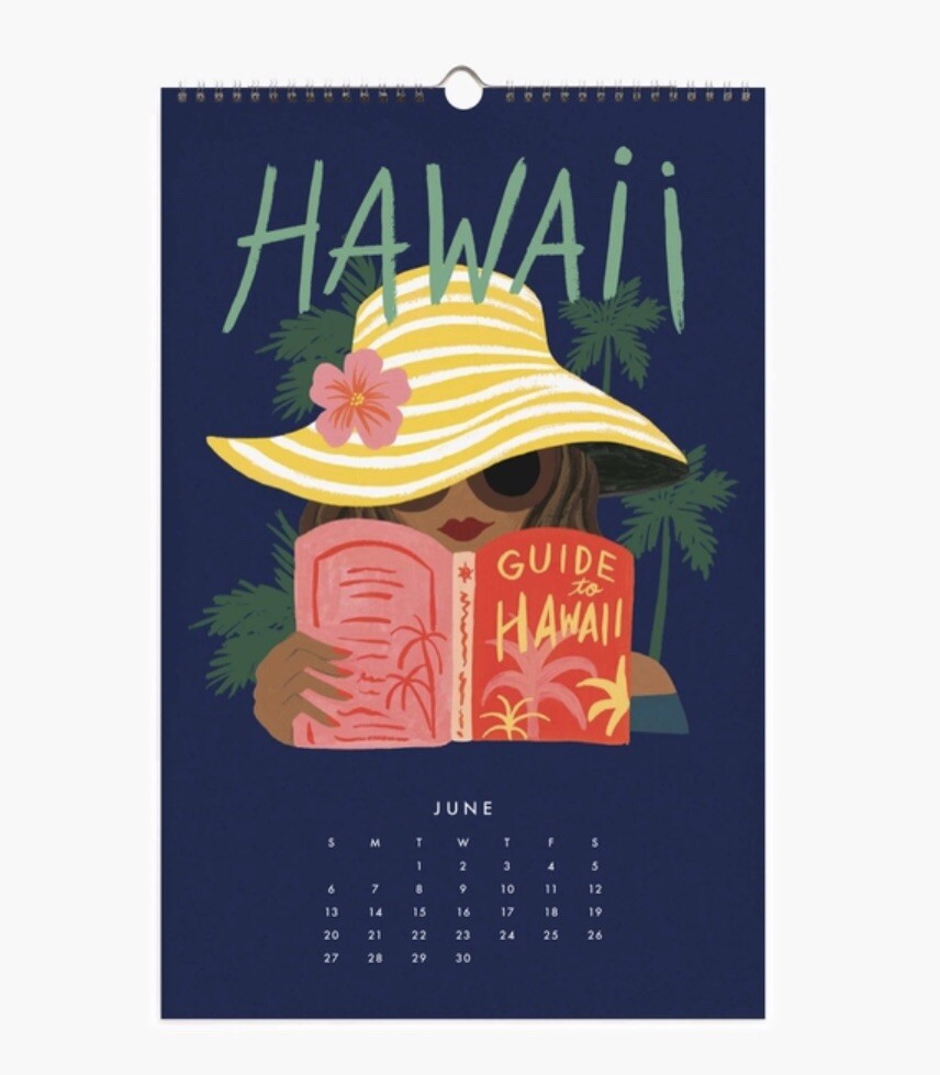 Anthropologie Rifle Paper Explore the World 2021 Calendar 12 PRINTS Travel 17×11