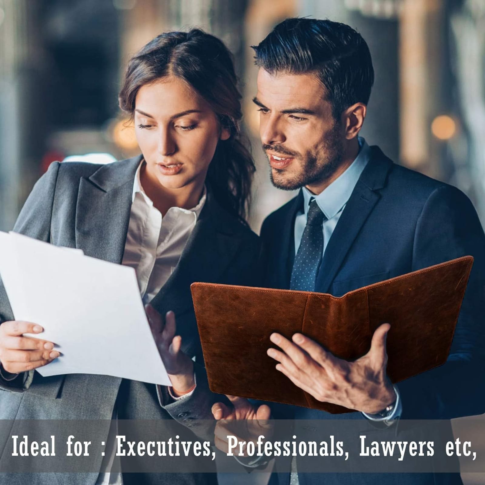 Leather Portfolio A4 Document Folder Legal Pad Padfolio Professional Writing Let
