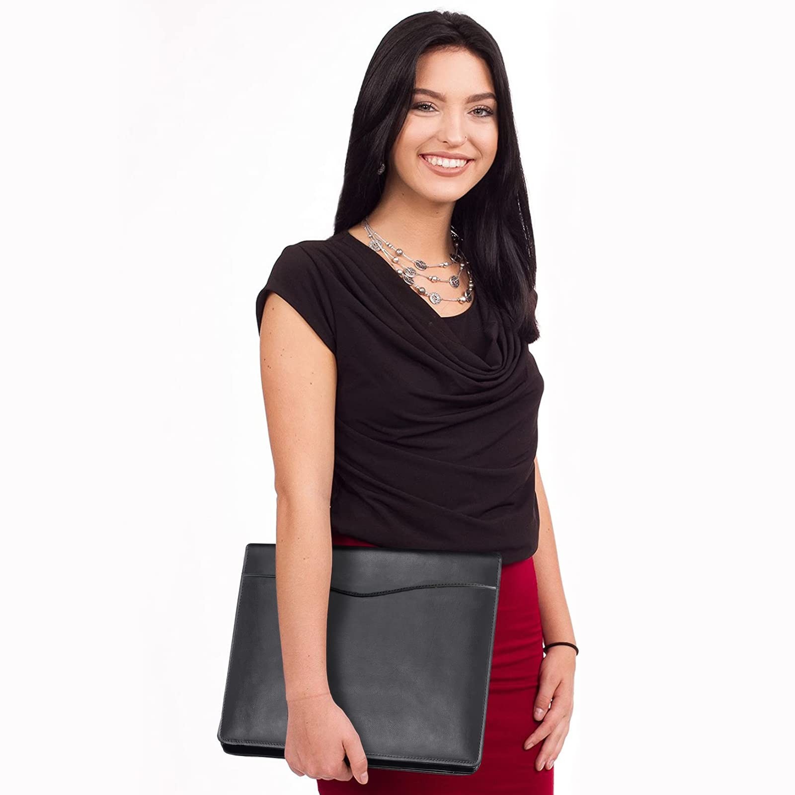 Leather Portfolio Folder Padfolio, Business Padfolio Organizer Document Planner