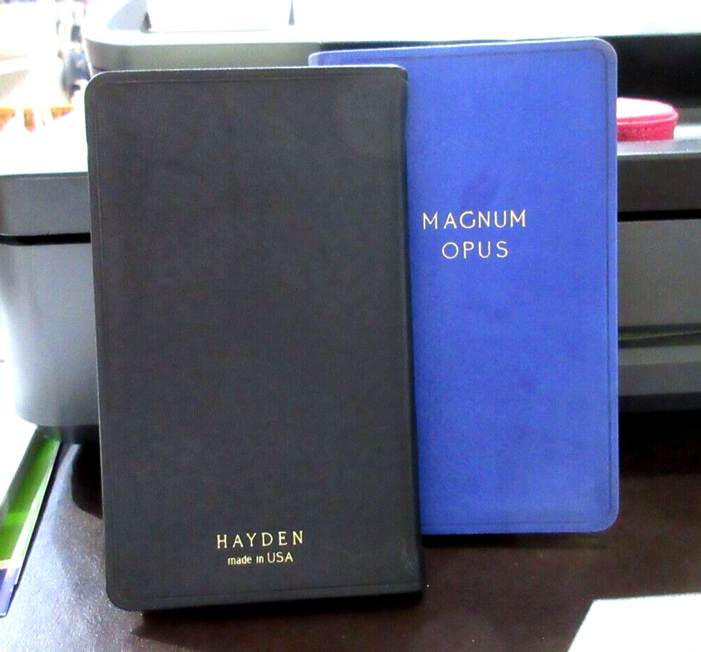 Magnum Opus Notebook Personal Pocket Leather 144 Lined Pages Hayden 3×5″ Blue