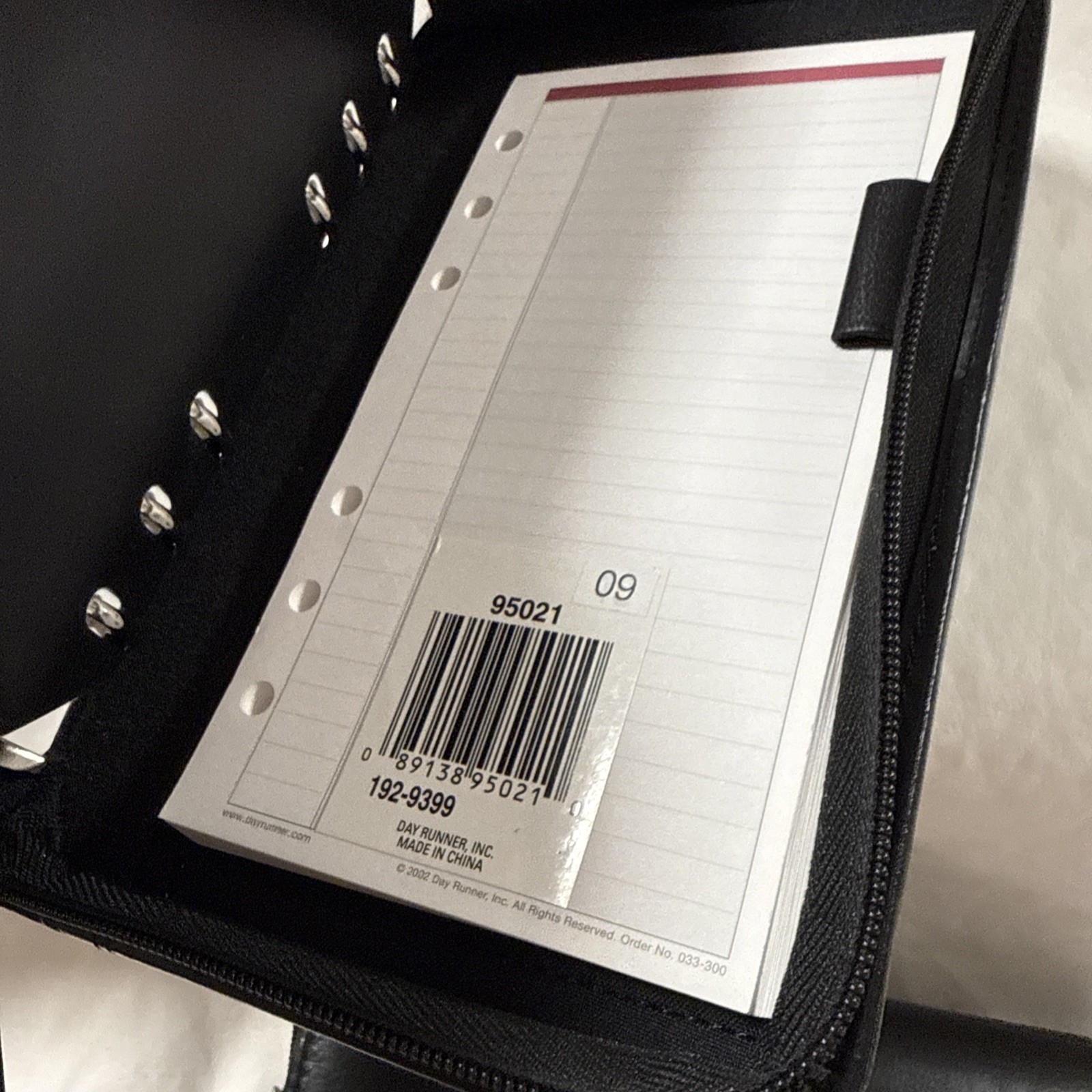 Dayrunner Personal Organizer Running Mate Ed 8×6 Zip Around 6 Ring Black – New