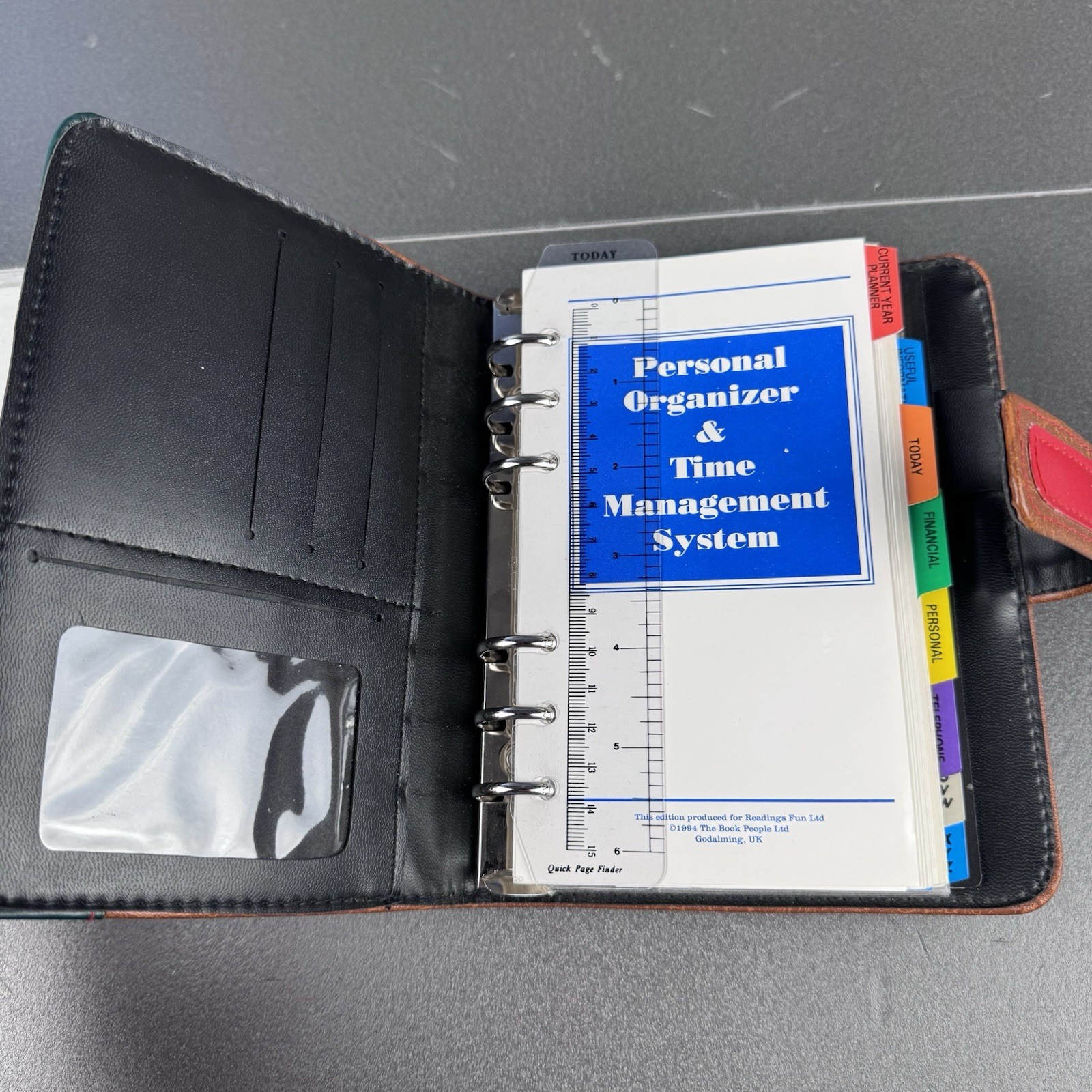 1994 Readings Fun Ltd The Book People Personal Organizer 6 Ring Address Book