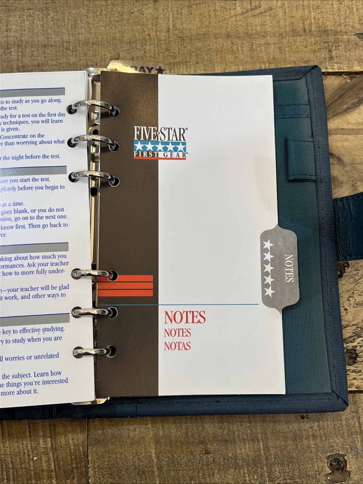 Vtg 1996 Mead FIVE STAR Student Day Planner – Y2K Day Planner Green (Read) 7.5×6