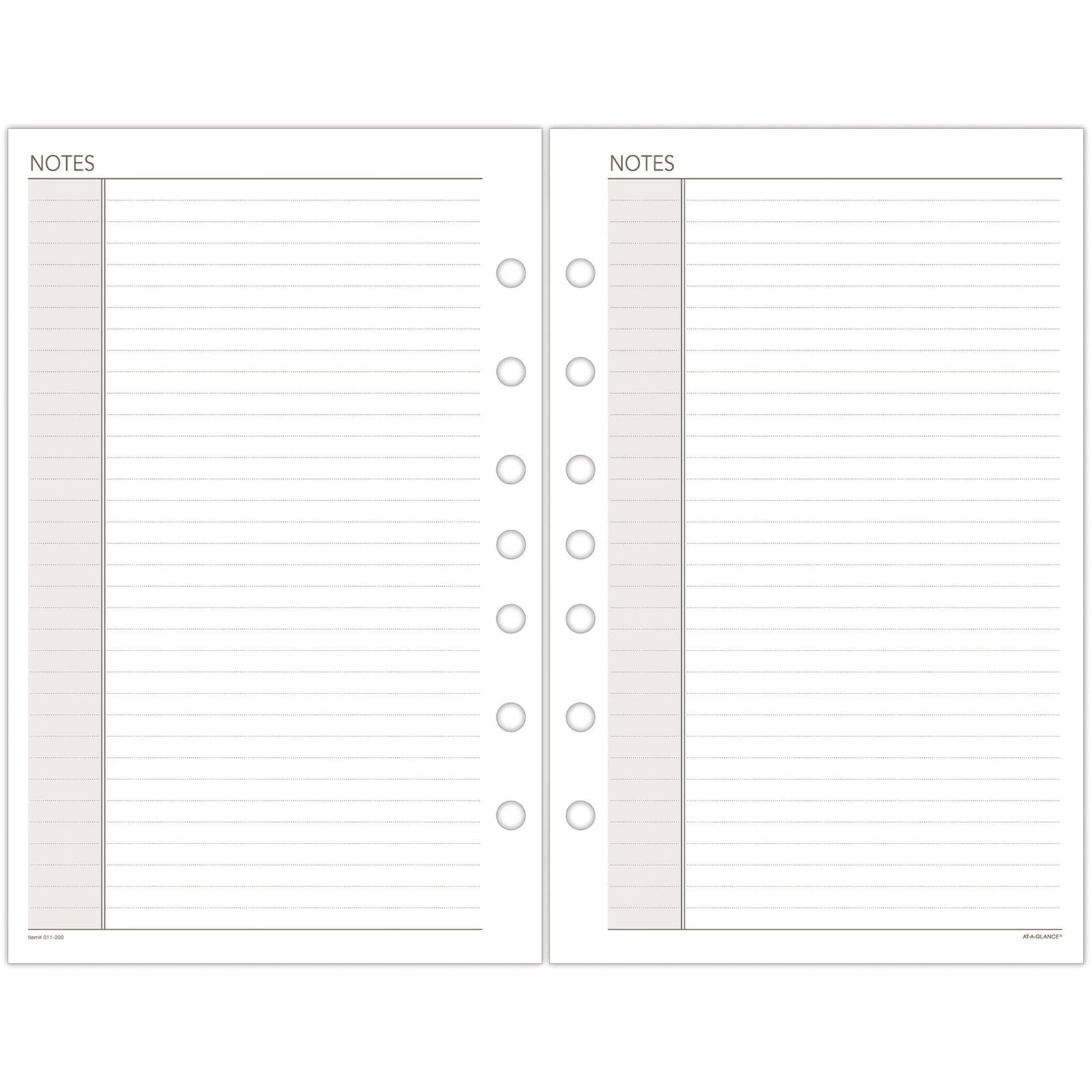 AT-A-GLANCE Day Runner Notes Pages, 87228 DAY-TIMER, Desk, WHITE-CREAM