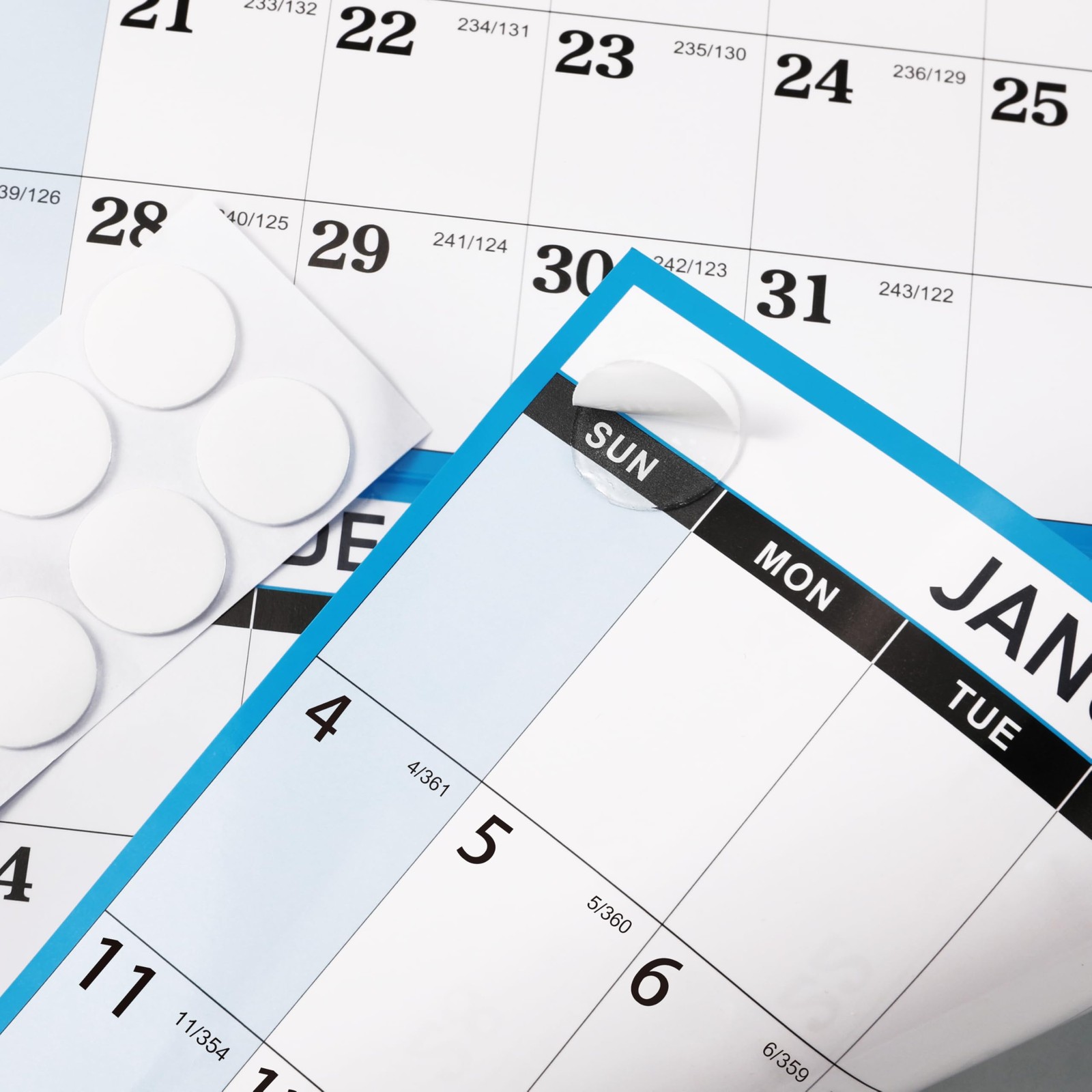 2026-2027 Yearly Wall Calendar – Large Dry Erase for 23″ x 35″, Blue