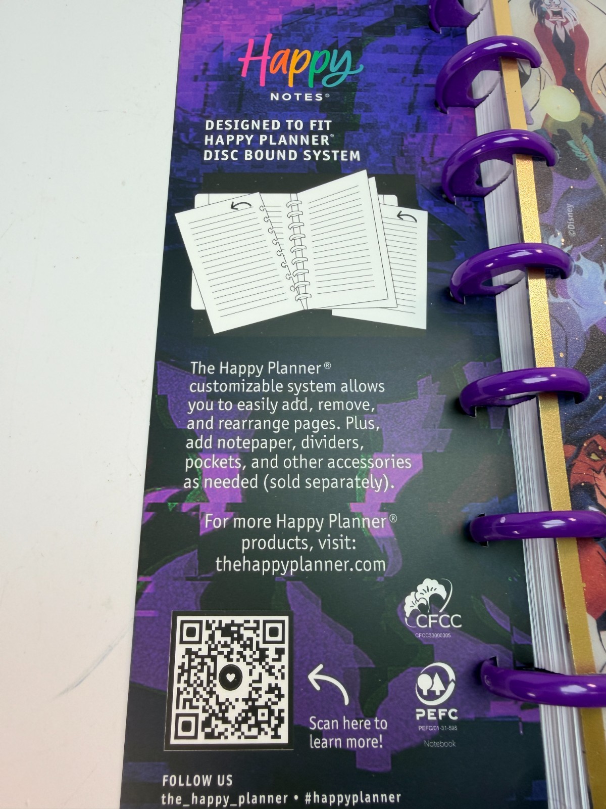Disney Villains Happy Notes Notebook, 60 Sheets 8.5×11″ Dotted Line Paper