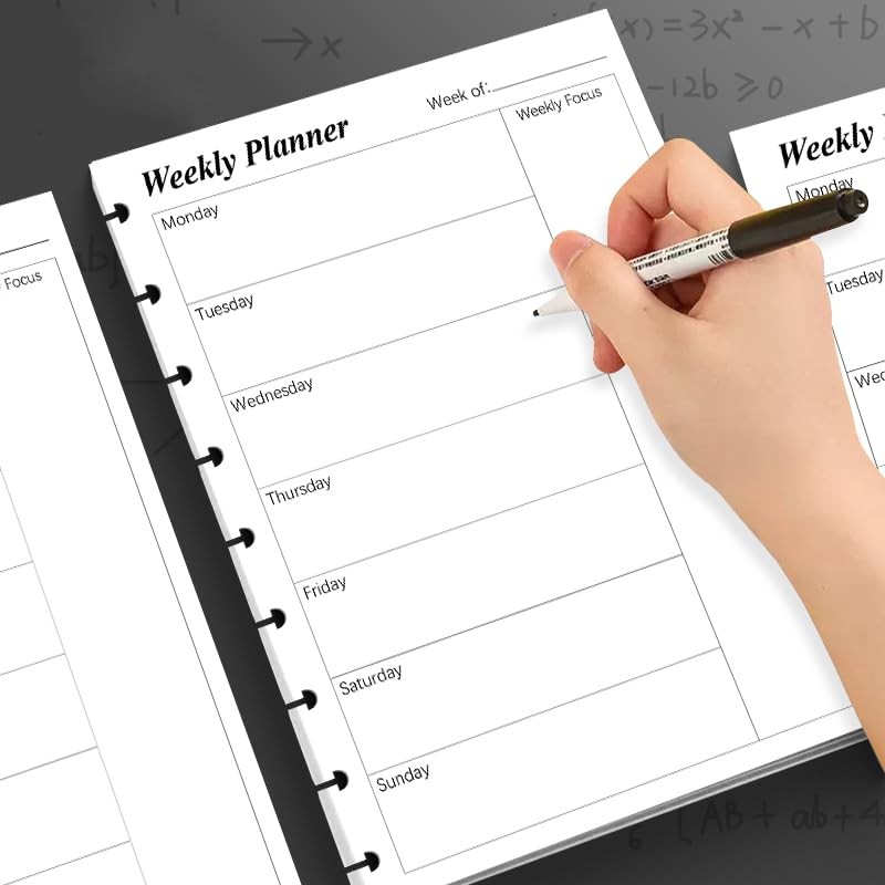 Classic Size Weekly Planner Refills – 9 Disc 1-Pack, White
