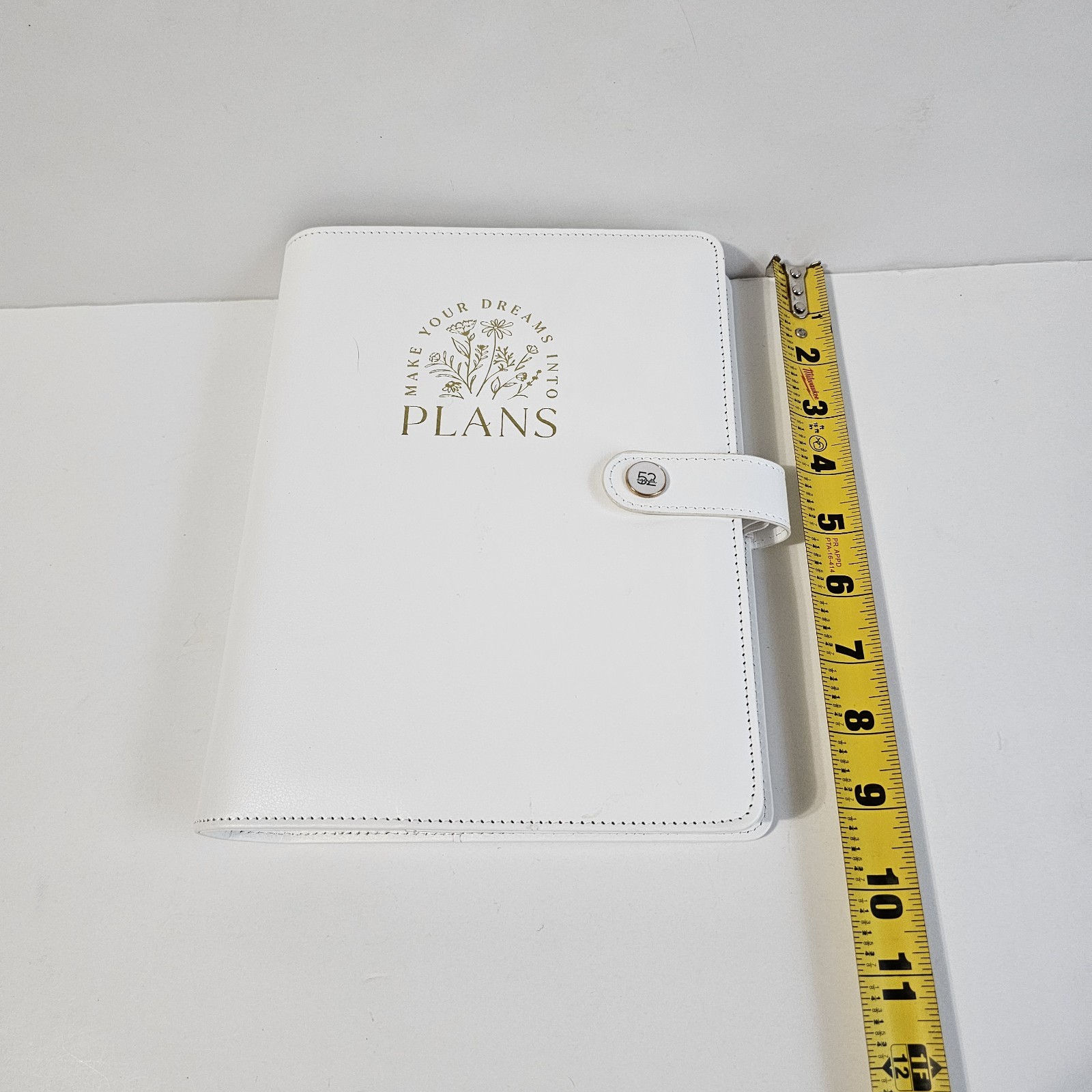 Agenda 52 The Paper Studio Binder 6 Ring Card Holders White DREAMS INTO PLANS