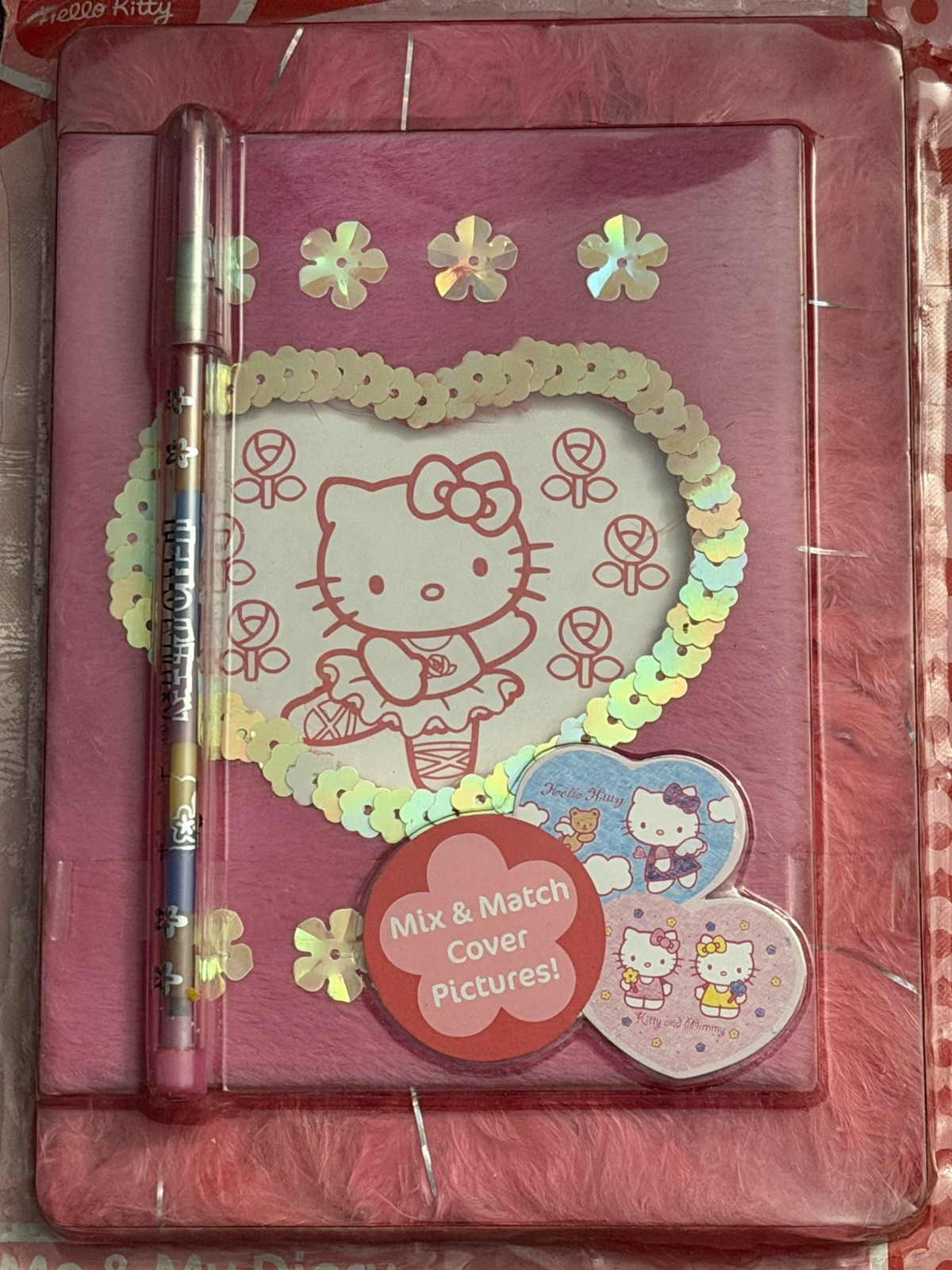 Sanrio Hello Kitty Me & My Diary Set Plush Cover RARE Collector’s Edition 2004
